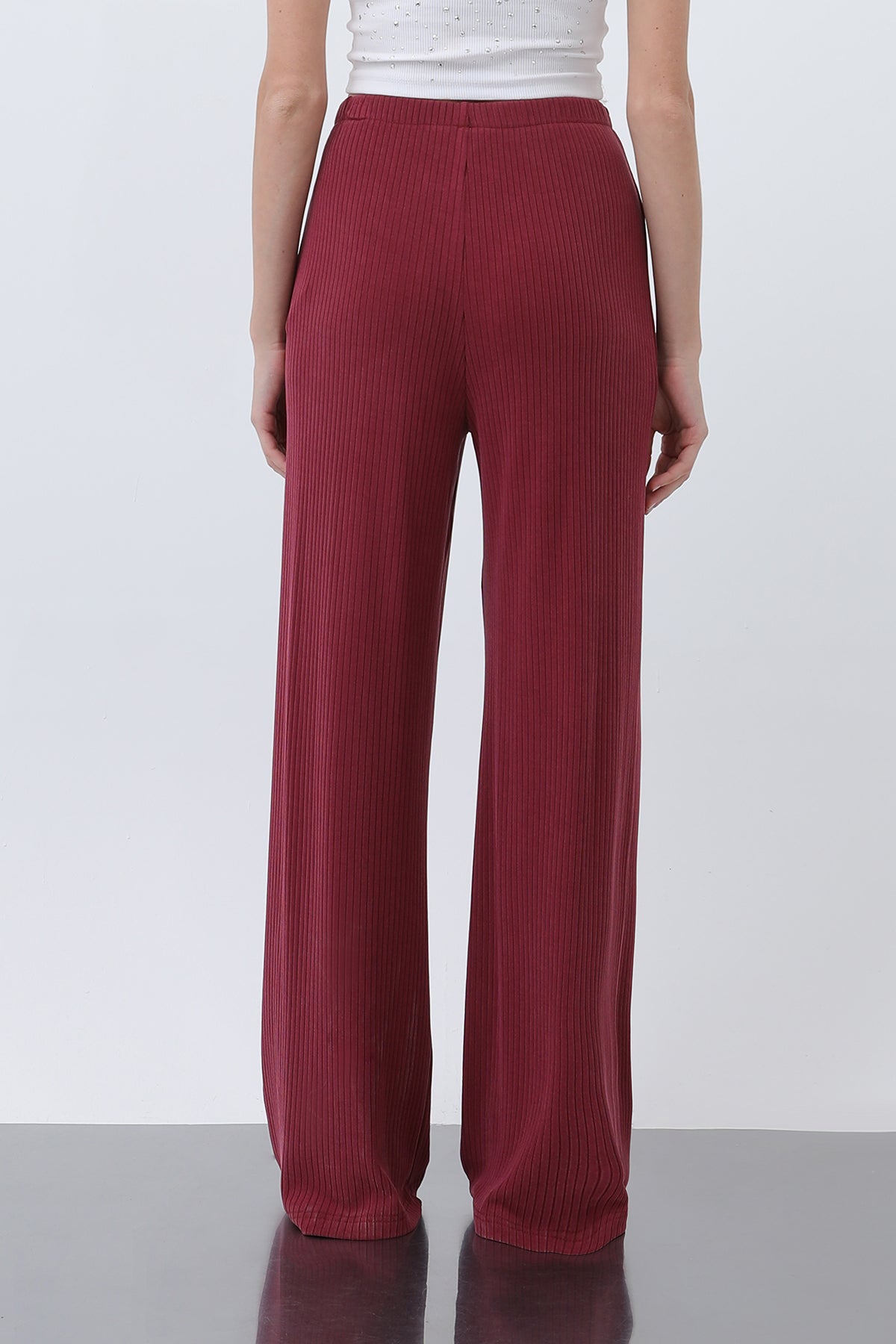 Kadın Fitilli Belden Bağlamalı Pantolon -32224PNT