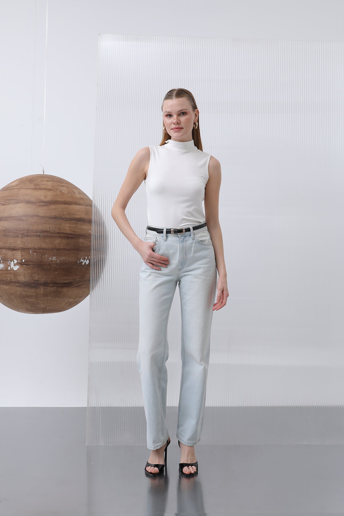 Kadın Sıfır Kollu Boğazlı İçlik - 40005BLZ