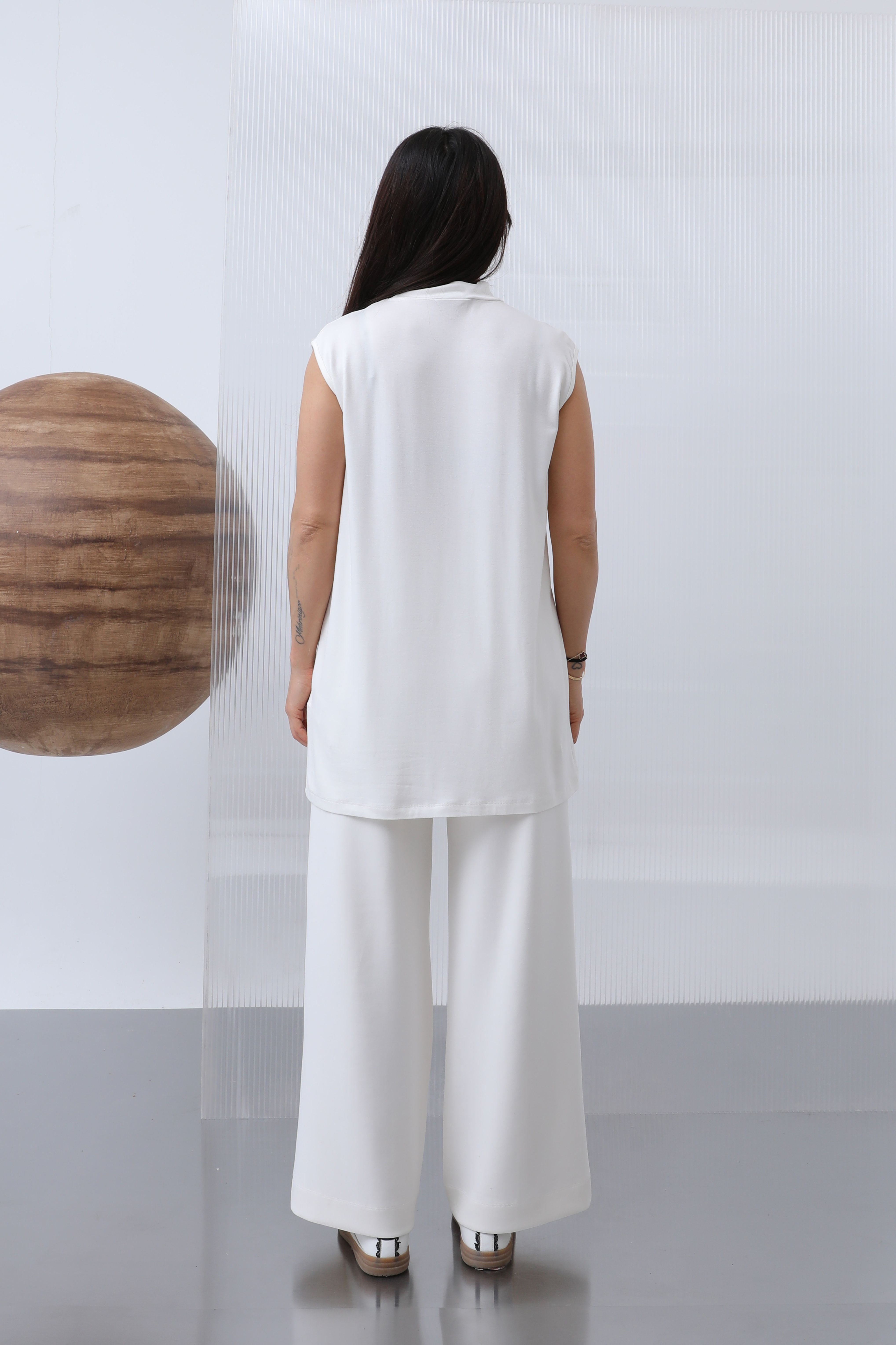 Kadın Kolsuz Bisiklet Yaka Tunik Boy İçlik - 40006BLZ