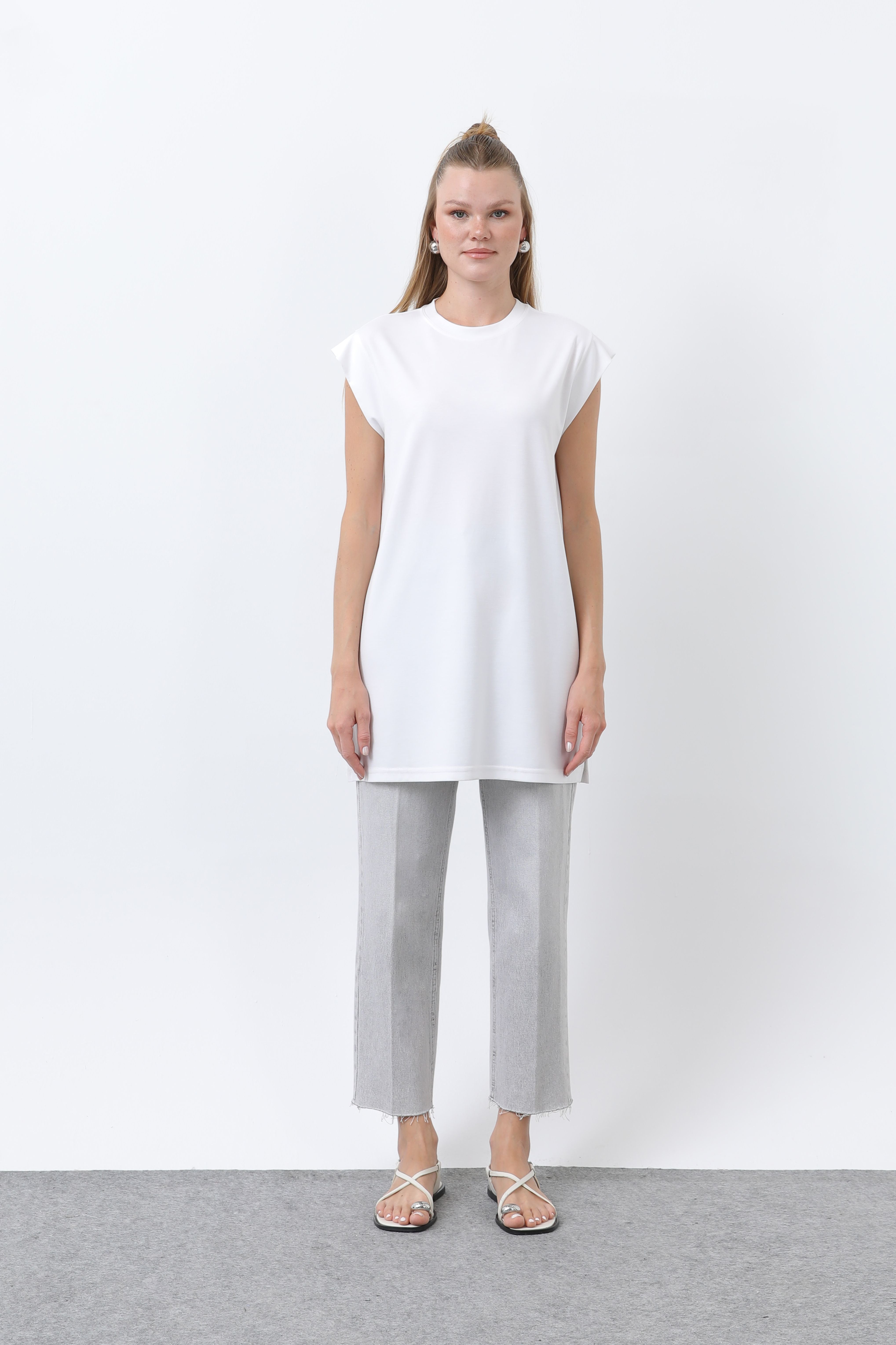 Kadın Kolsuz Uzun İçlik - 40008TSH