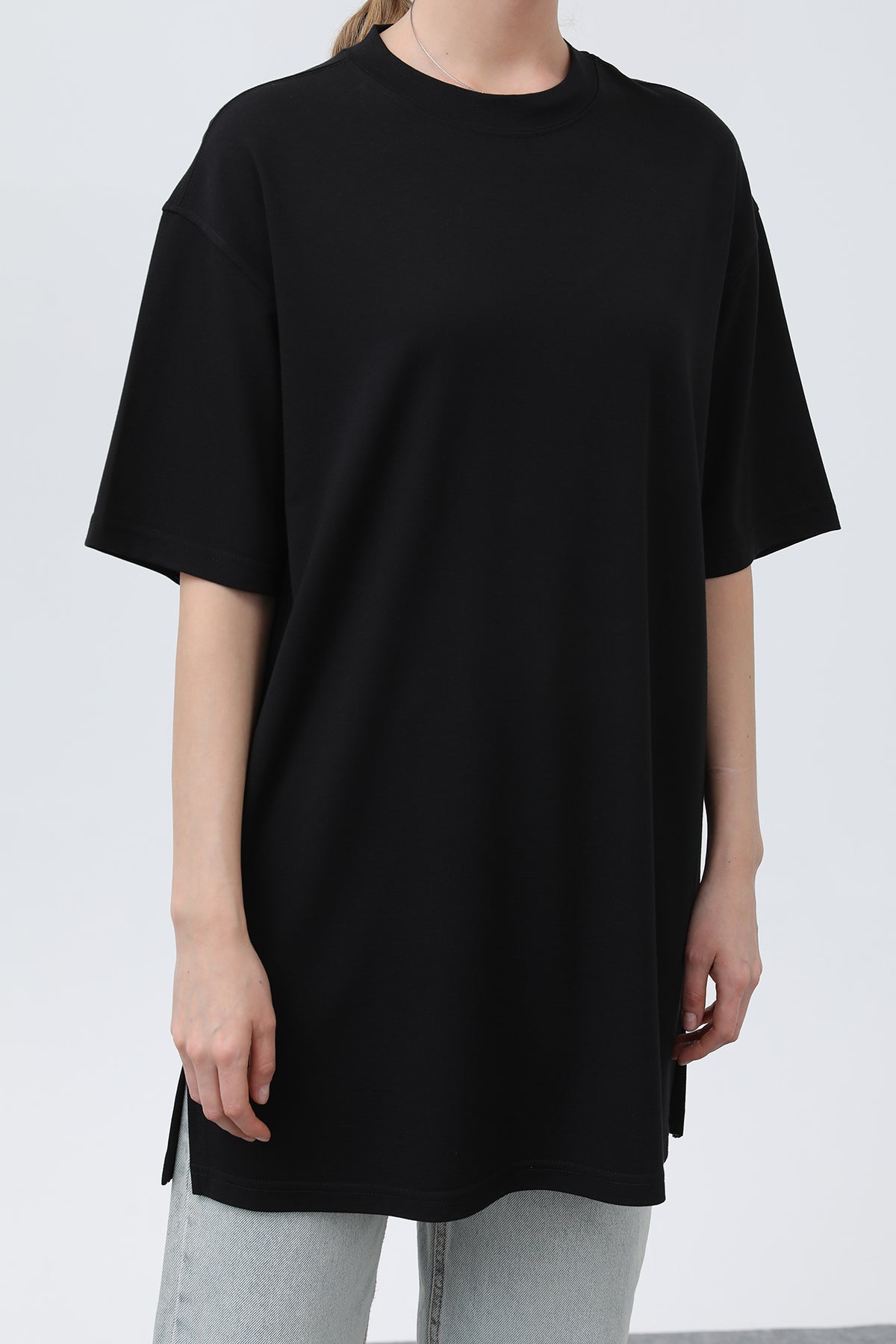 Kadın Uzun Bol Kesim Tshirt - 40009TSH