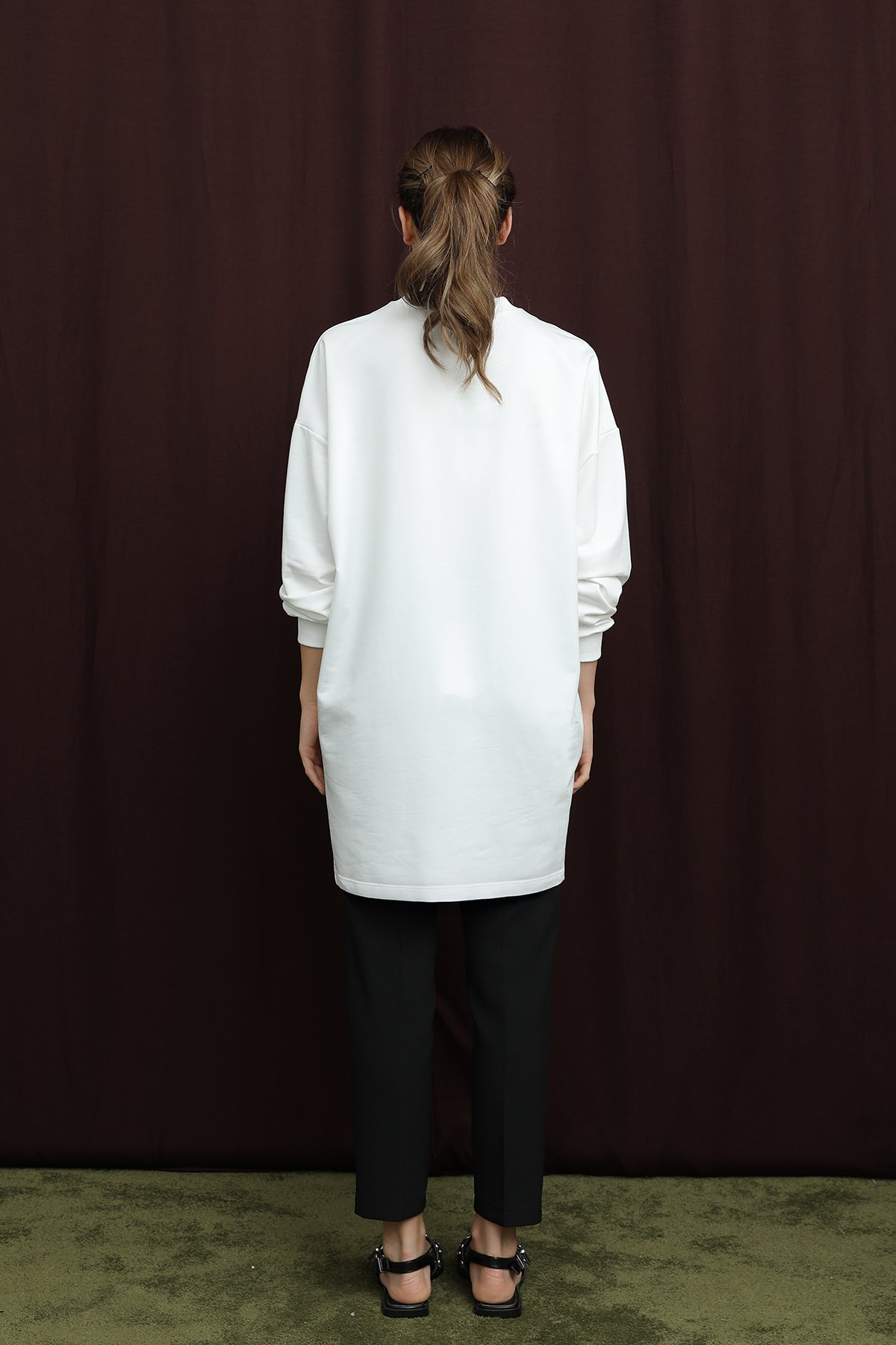 Kadın Aplikeli İşlemeli Tunik - 10727TUN