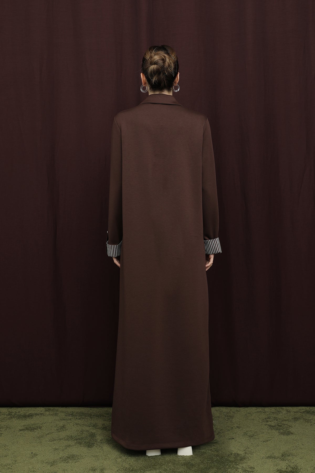 Kadın Gizli Patlı Polo Yaka  Elbise - 12652ELB