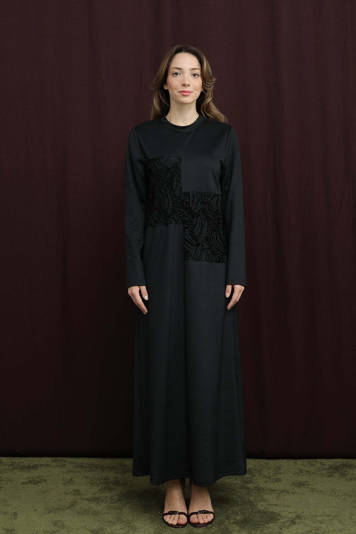 Kadın Dantel Detaylı Elbise - 12653ELB