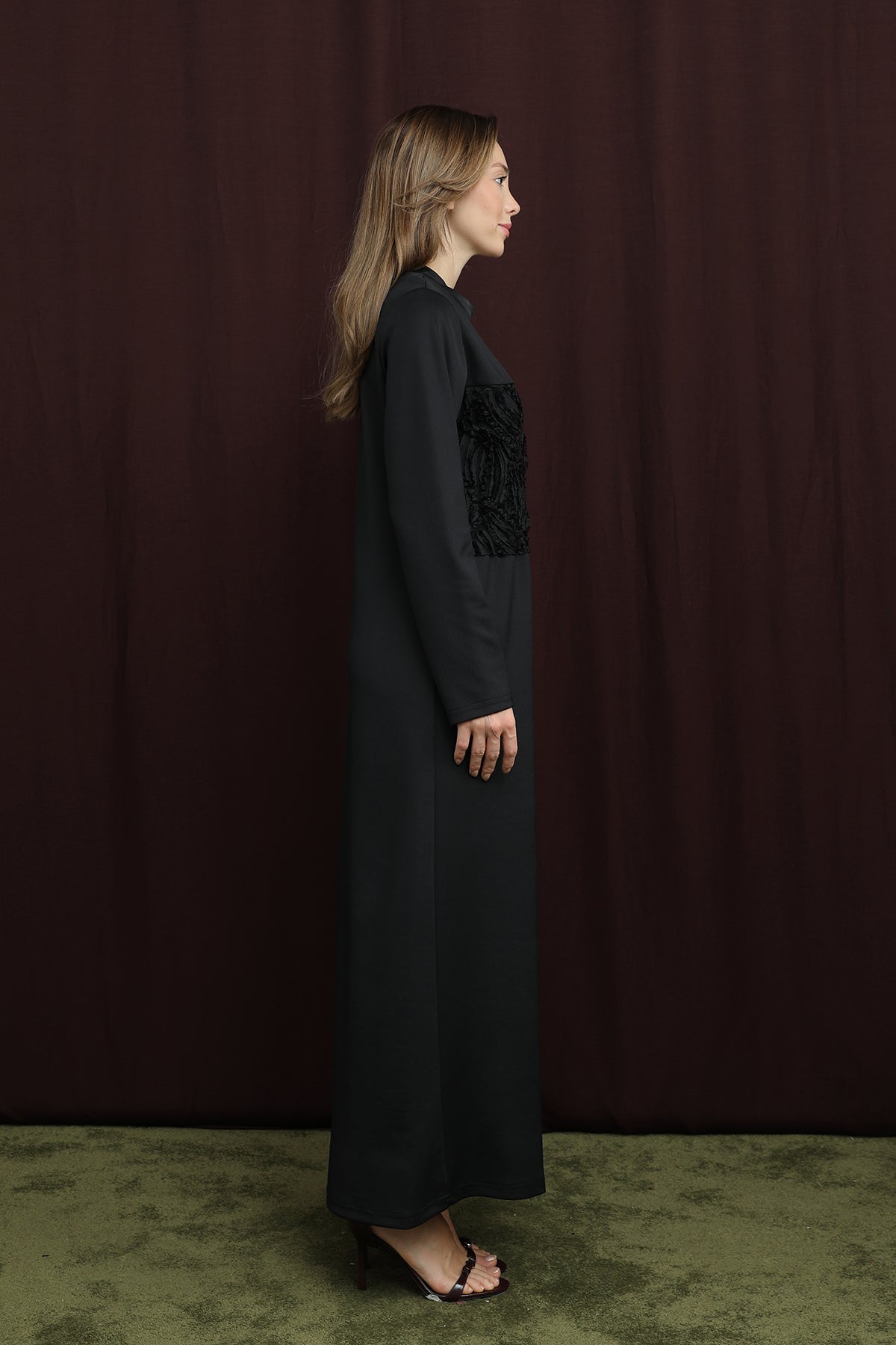 Kadın Dantel Detaylı Elbise - 12653ELB