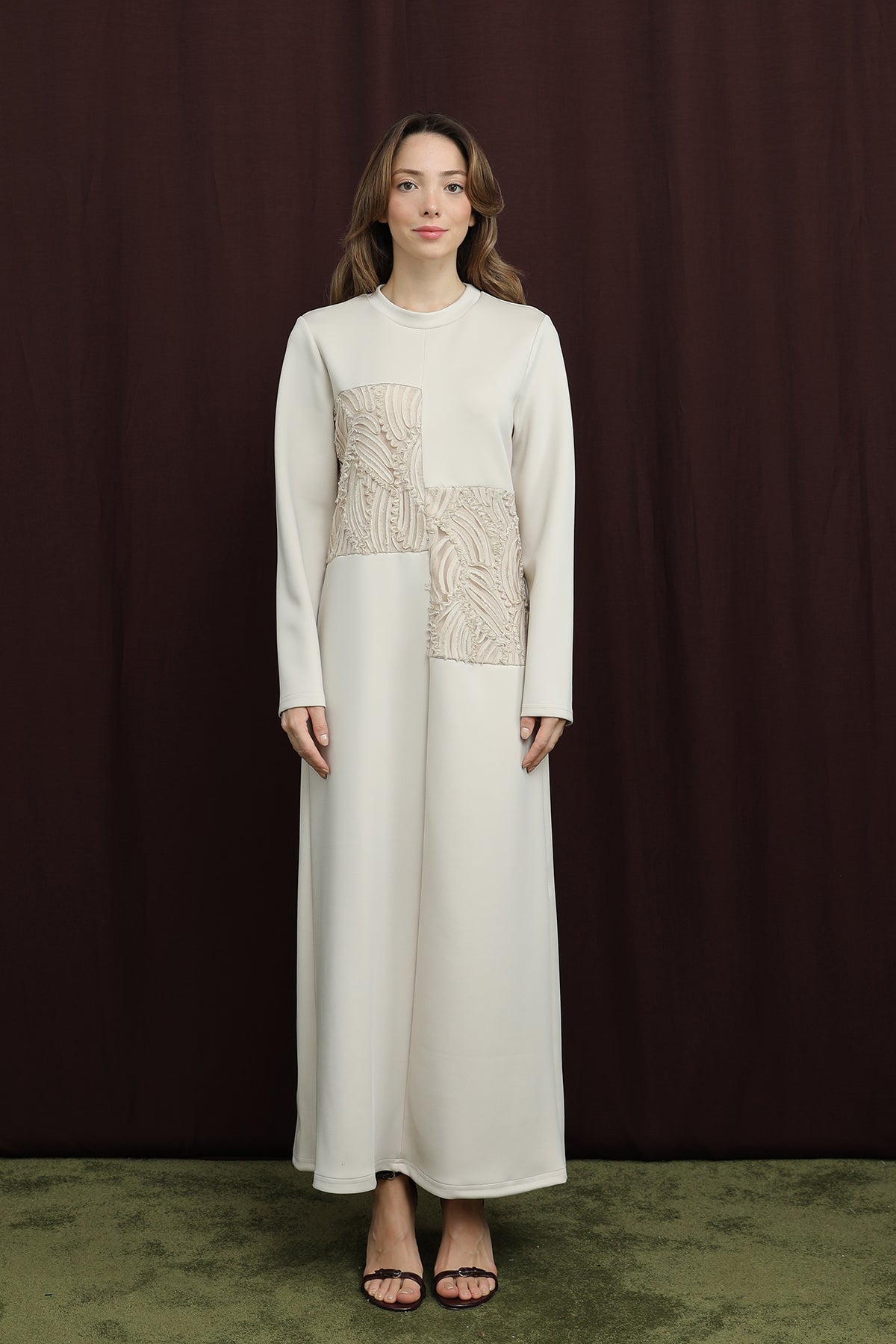 Kadın Dantel Detaylı Elbise - 12653ELB