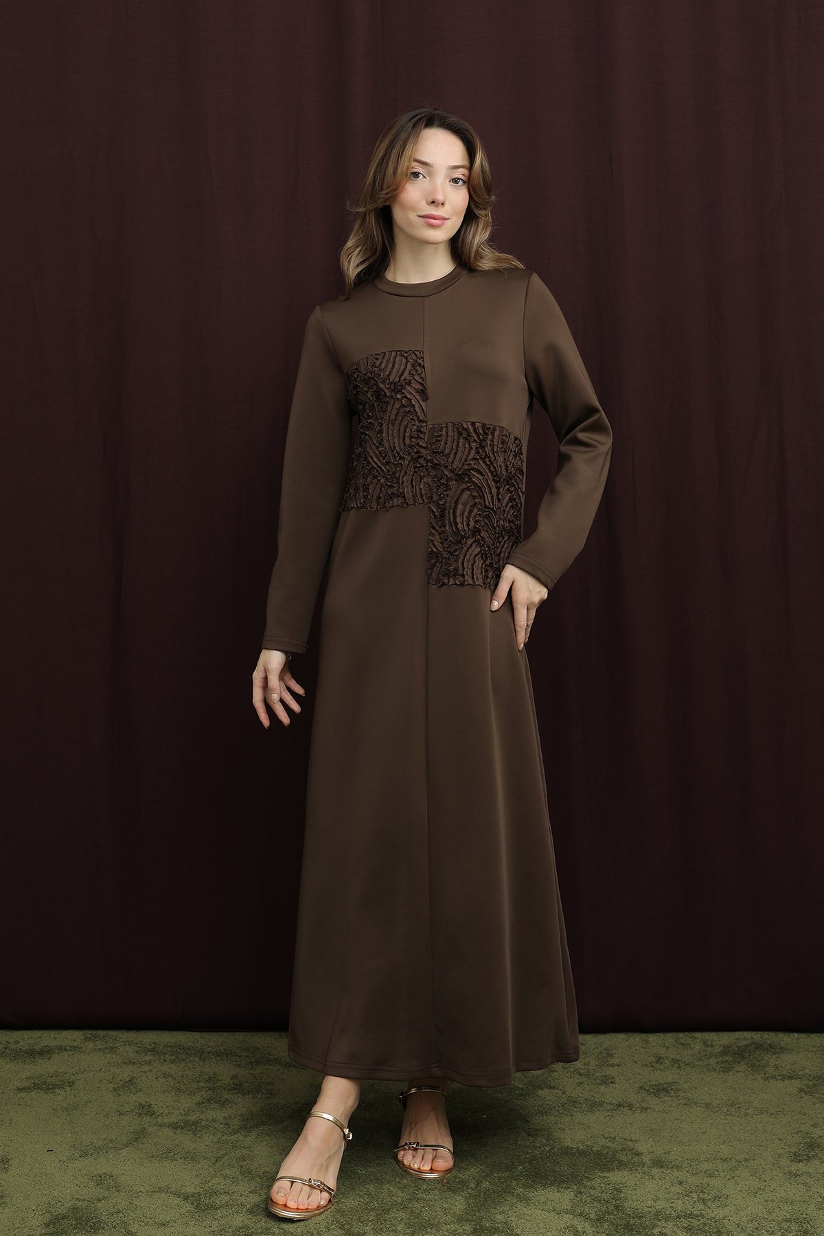 Kadın Dantel Detaylı Elbise - 12653ELB