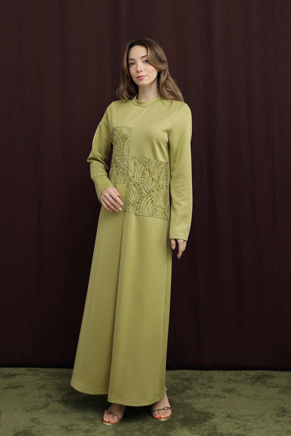 Kadın Dantel Detaylı Elbise - 12653ELB