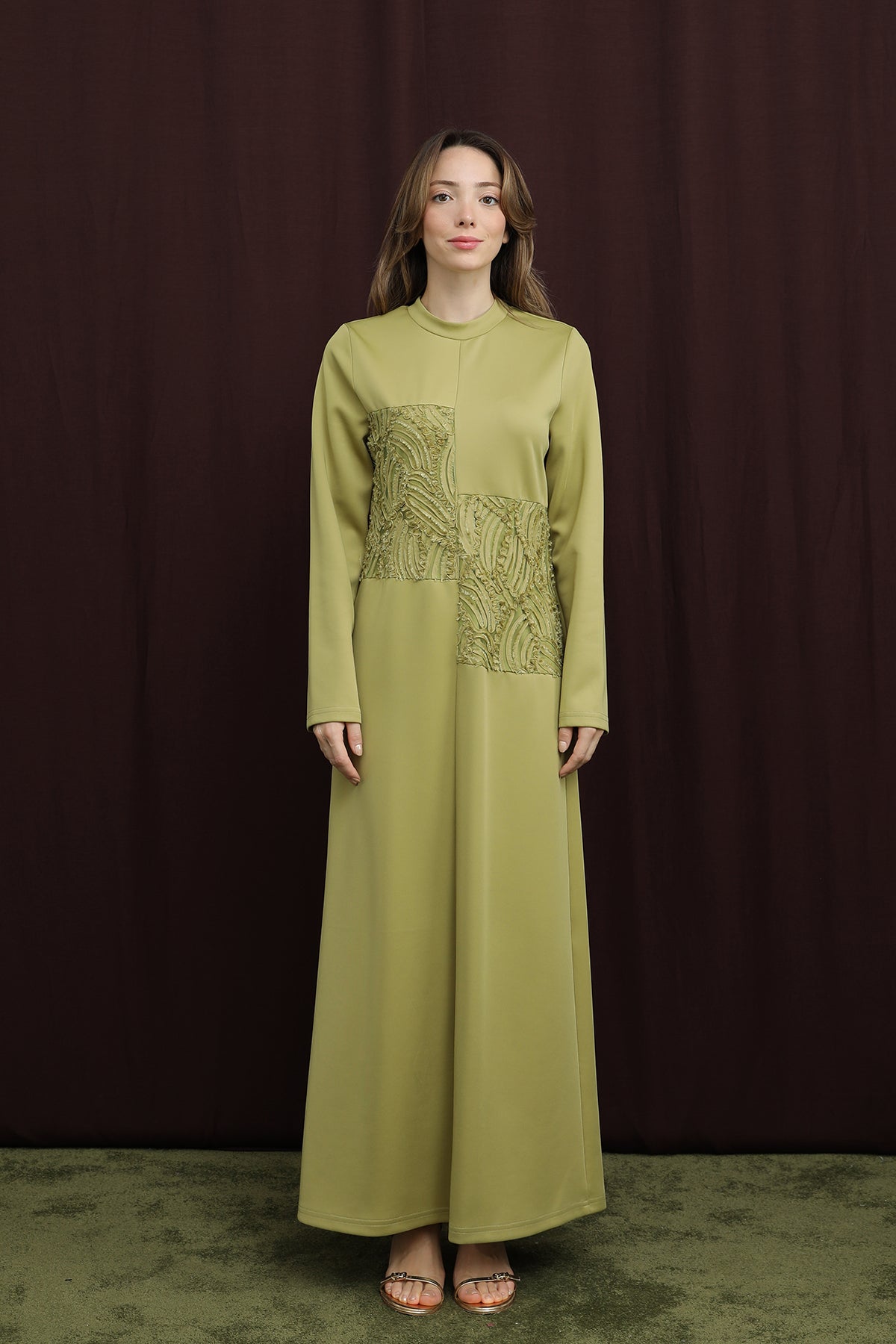 Kadın Dantel Detaylı Elbise - 12653ELB