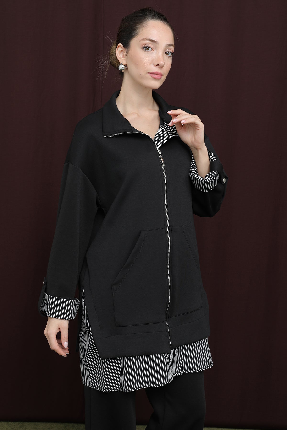 Kadın Garni Detaylı Takım - 14383TKS