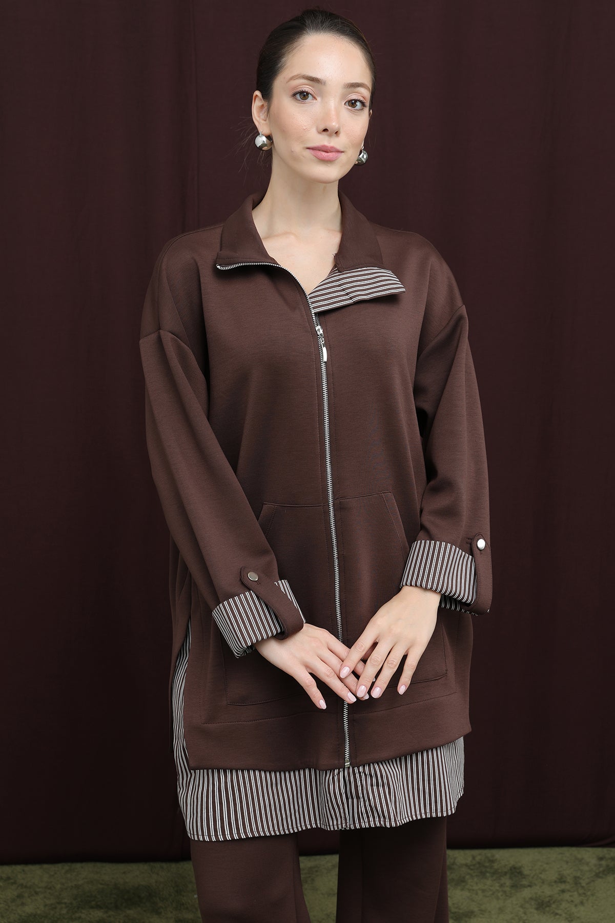 Kadın Garni Detaylı Takım - 14383TKS