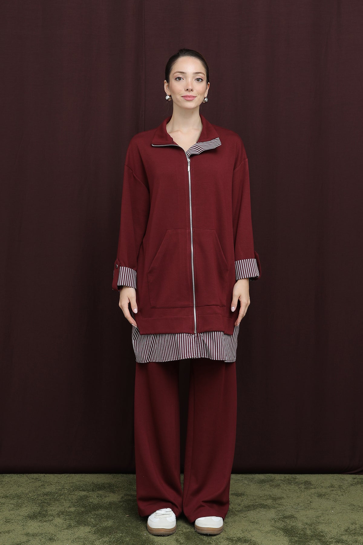 Kadın Garni Detaylı Takım - 14383TKS