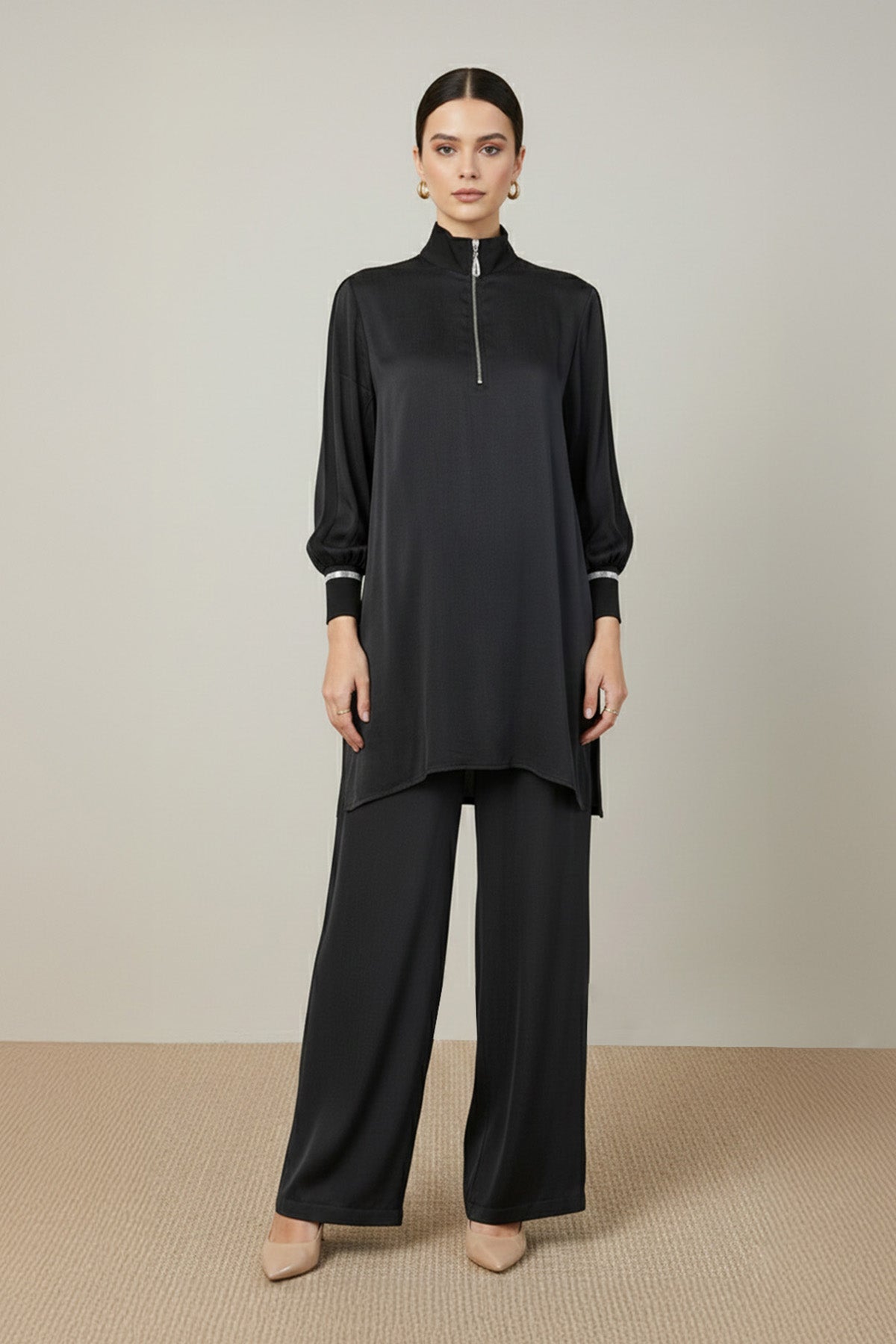 Kadın Fermuar Detaylı Takım - 14403TKM