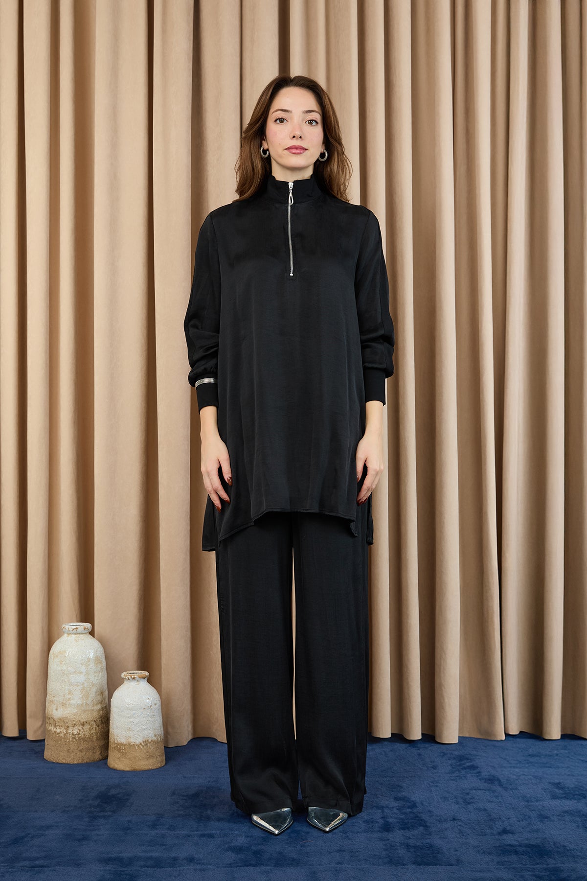 Kadın Fermuar Detaylı Takım - 14403TKM