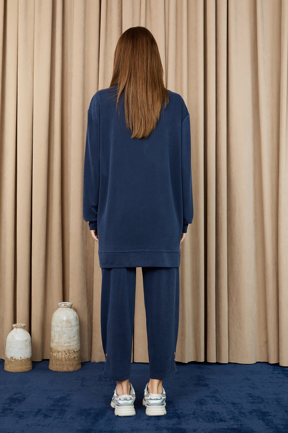 Kadın Yaka Fermuar Detaylı Takım -14406TKS