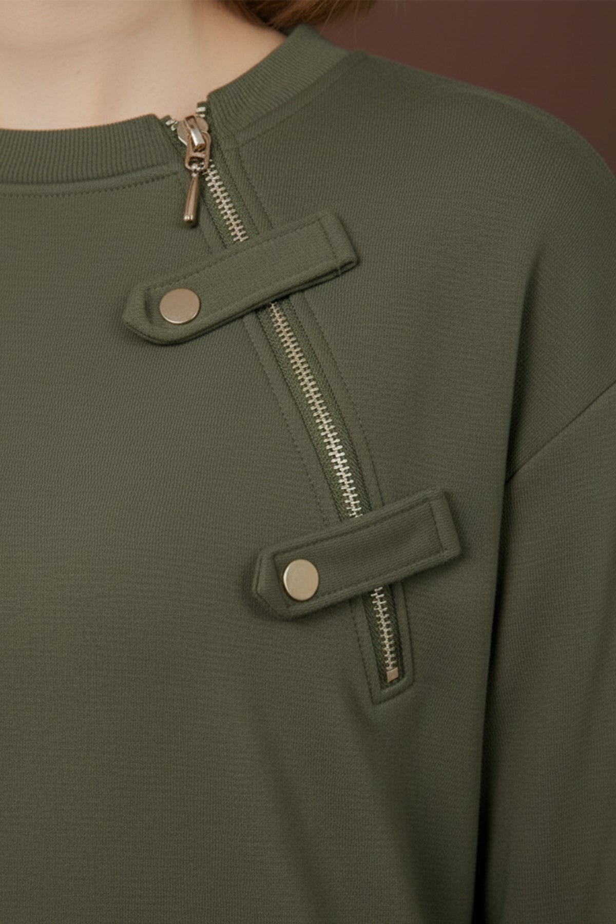 Kadın Yaka Fermuar Detaylı Takım -14406TKS