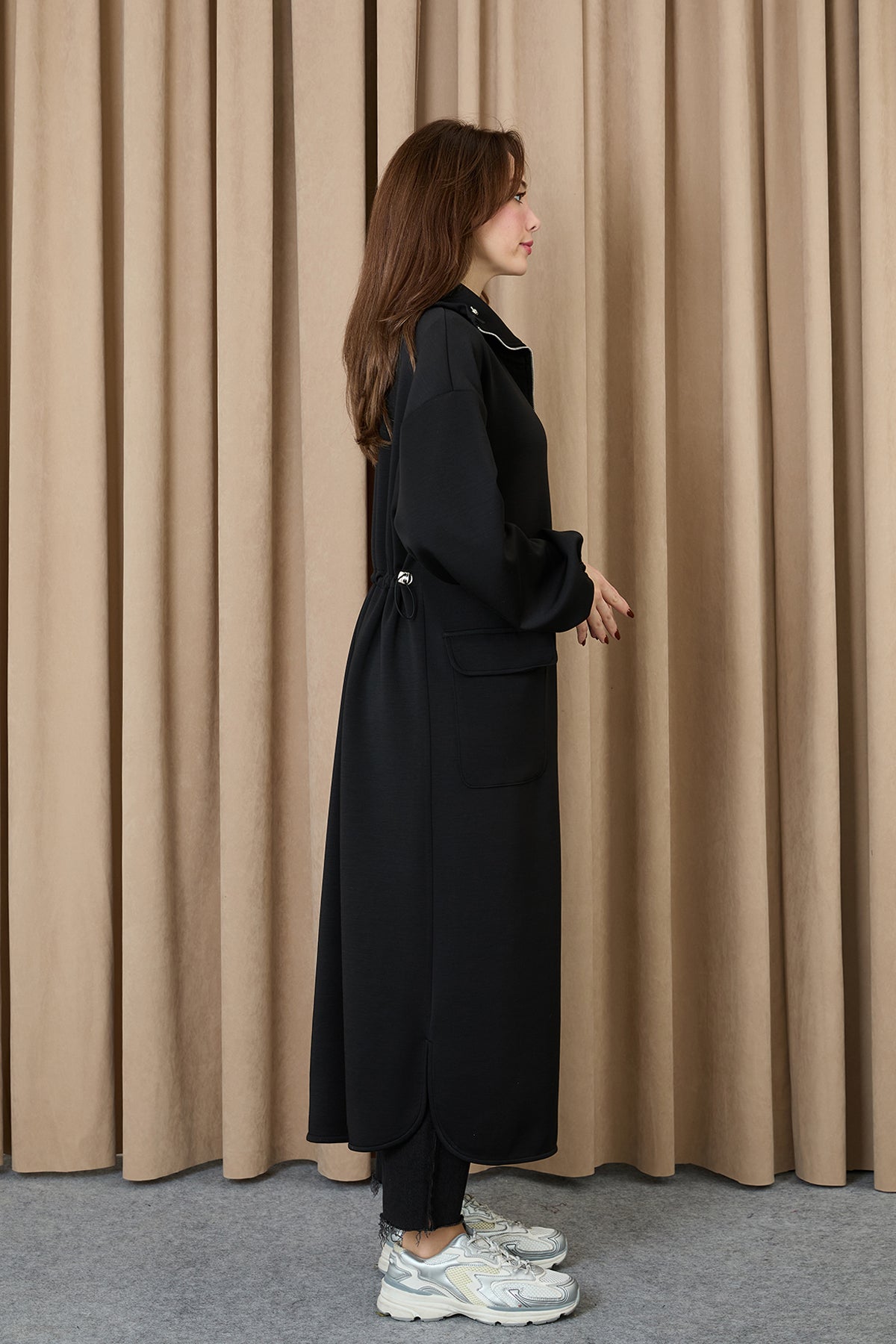 Kadın Yakası Ve Arka Belden Tünelli Basic Kap - 15225MNT