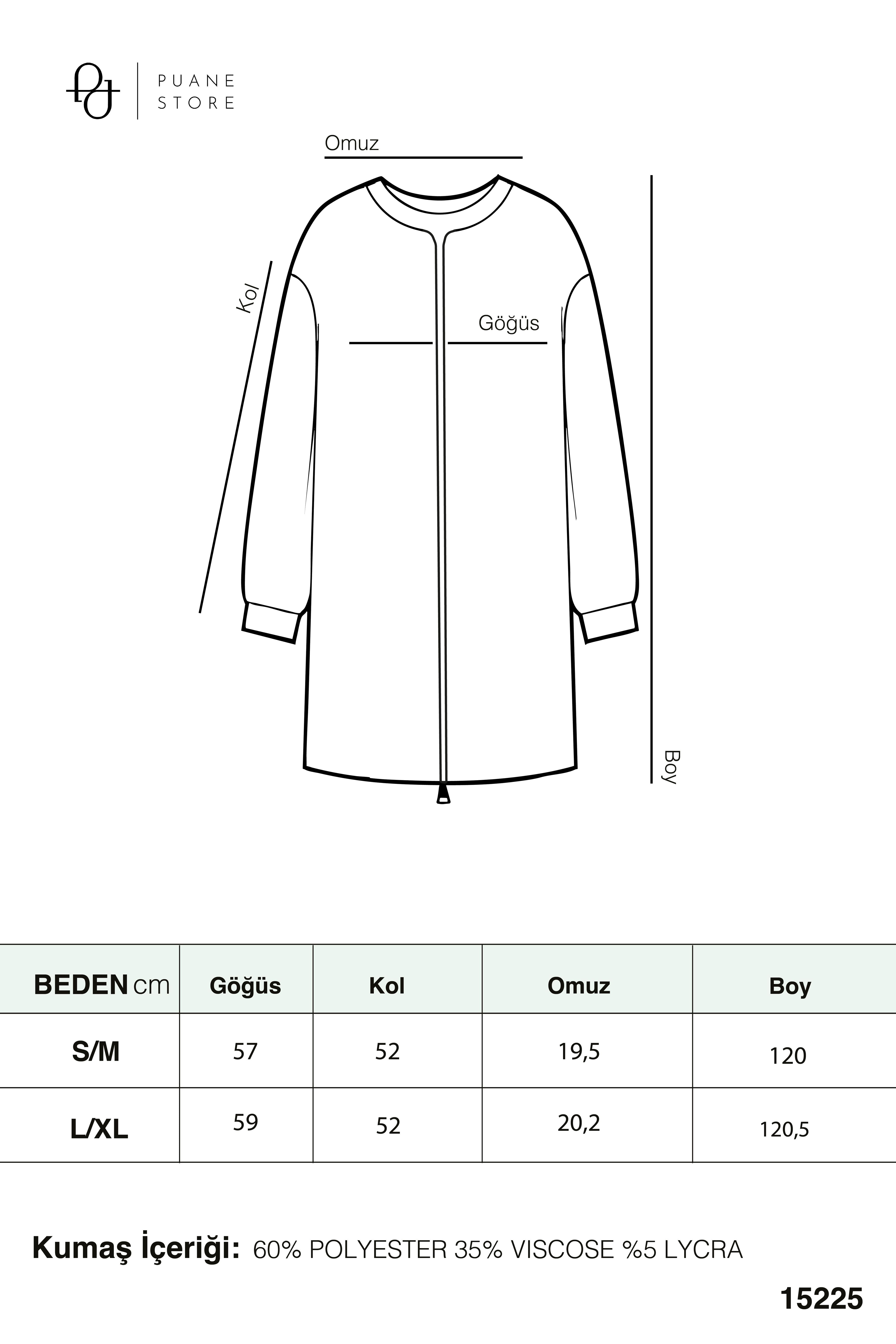 Kadın Yakası Ve Arka Belden Tünelli Basic Kap - 15225MNT
