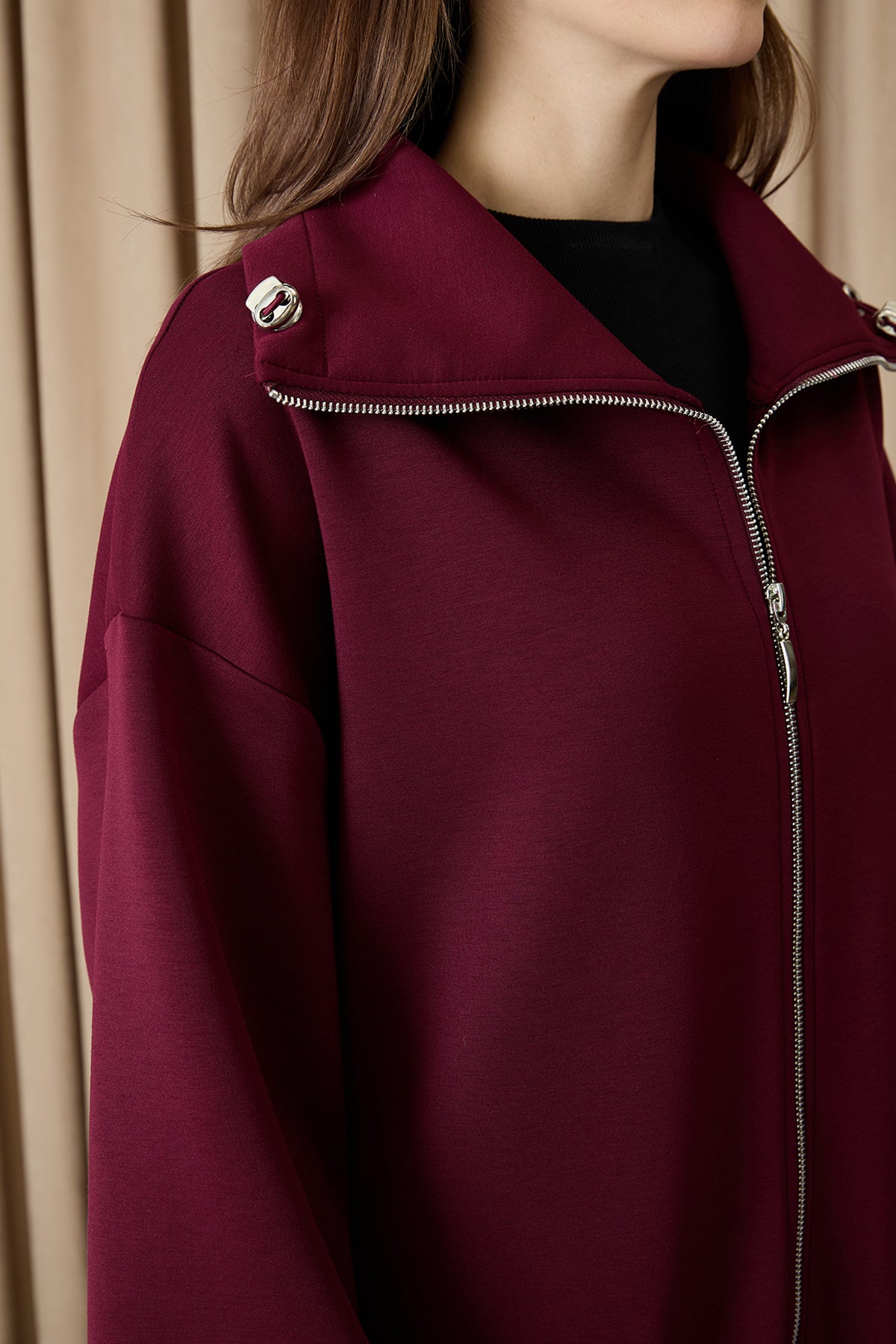 Kadın Yakası Ve Arka Belden Tünelli Basic Kap - 15225MNT