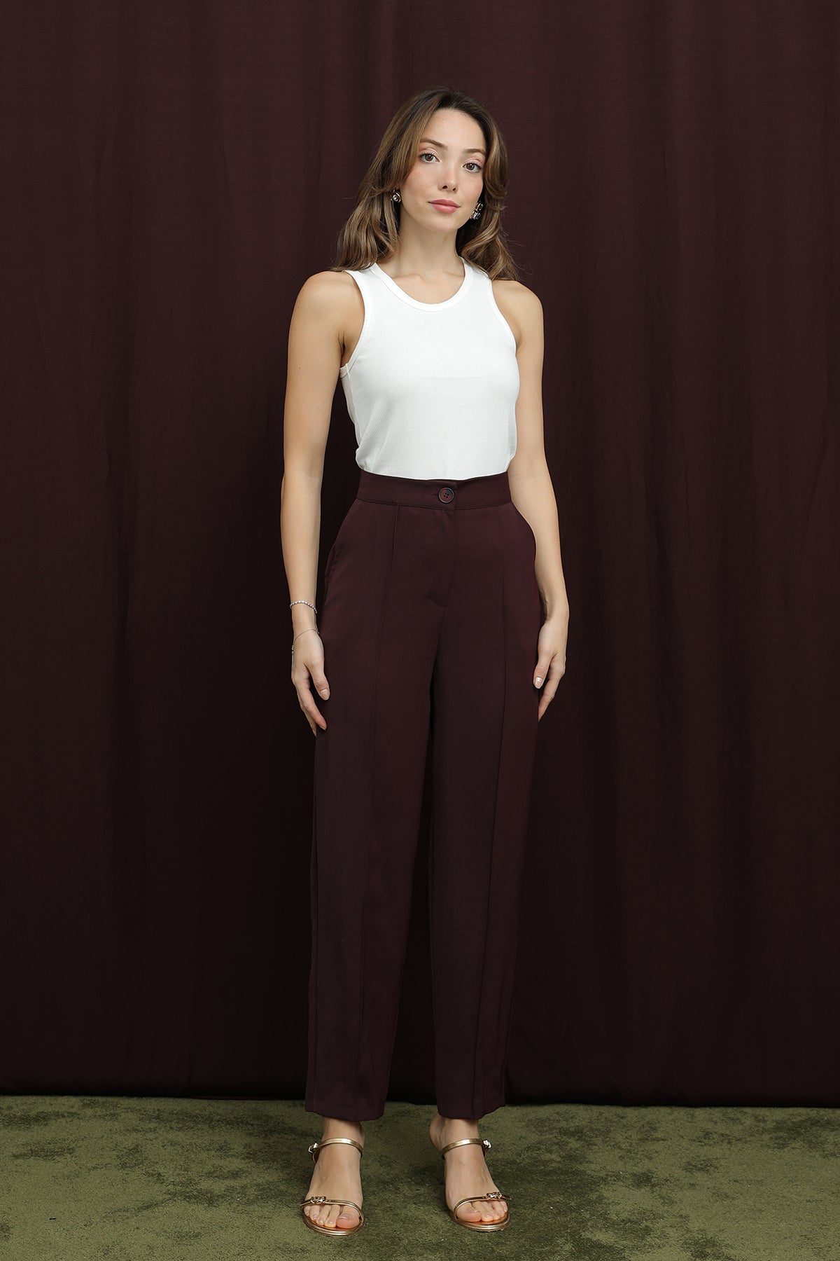 Kadın Dikiş Detaylı Havuç Pantolon - 18265PNT