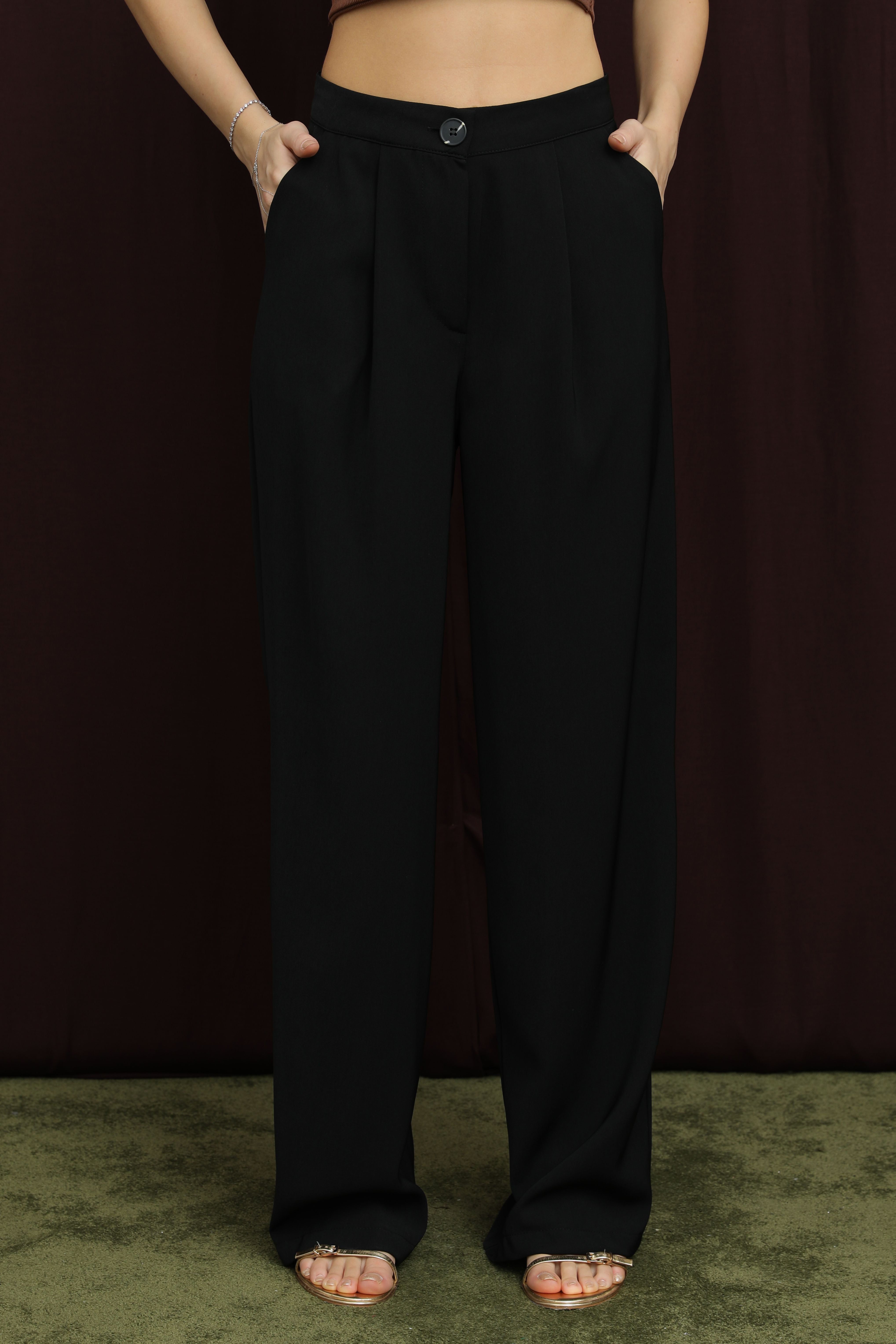 Kadın Pile Detaylı Pantolon - 18266PNT