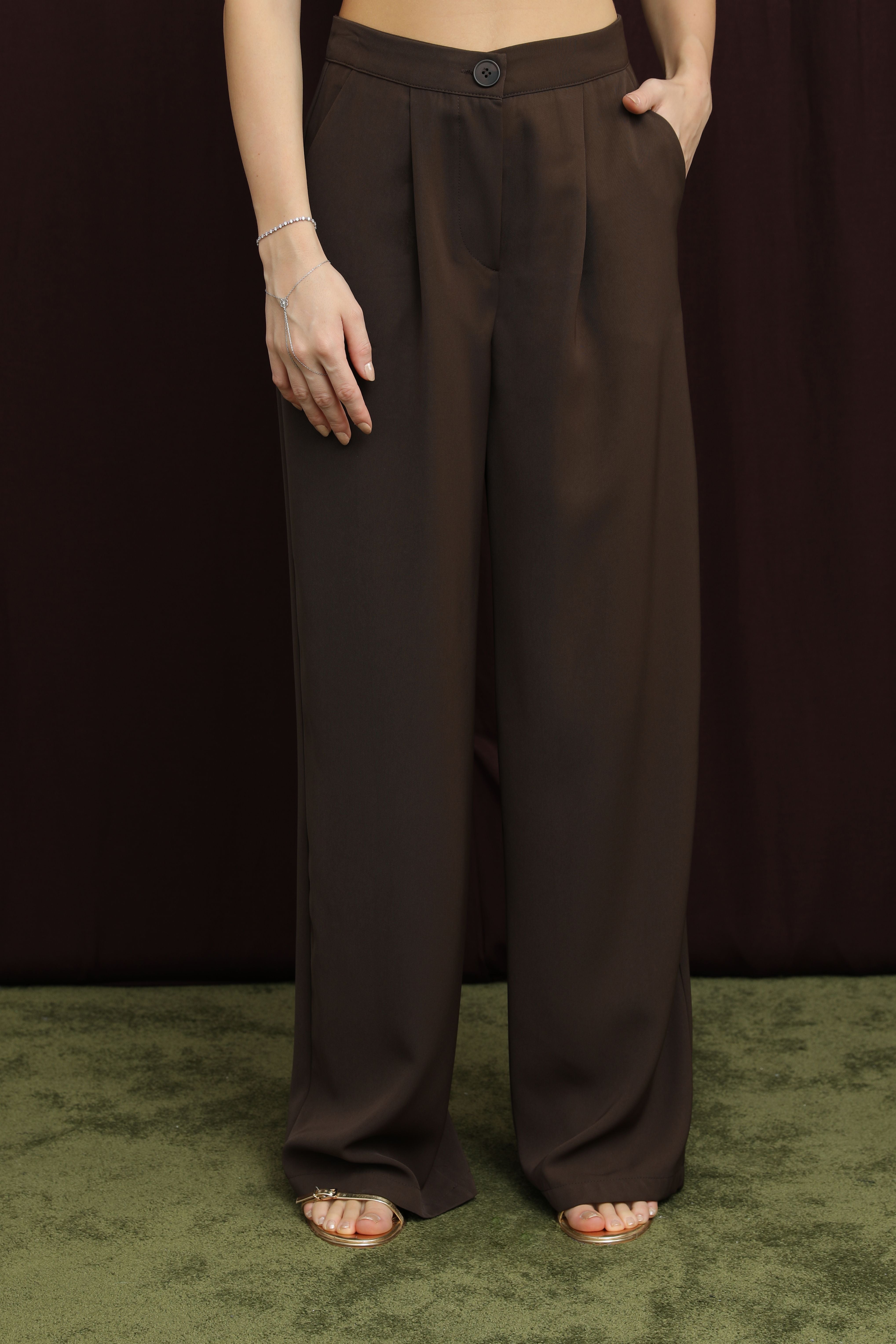 Kadın Pile Detaylı Pantolon - 18266PNT