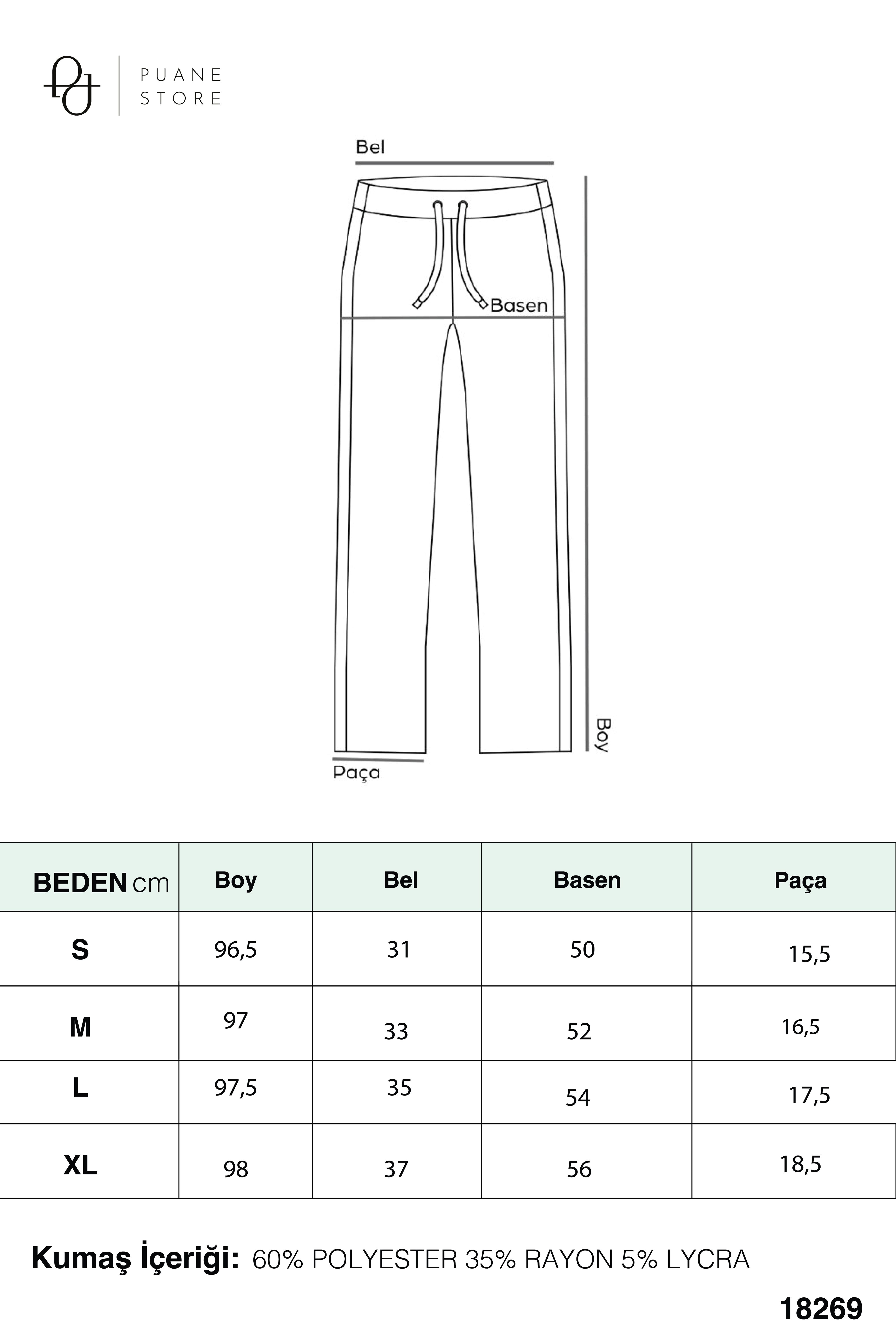 Kadın Paça Detaylı Havuç Pantolon - 18269PNT