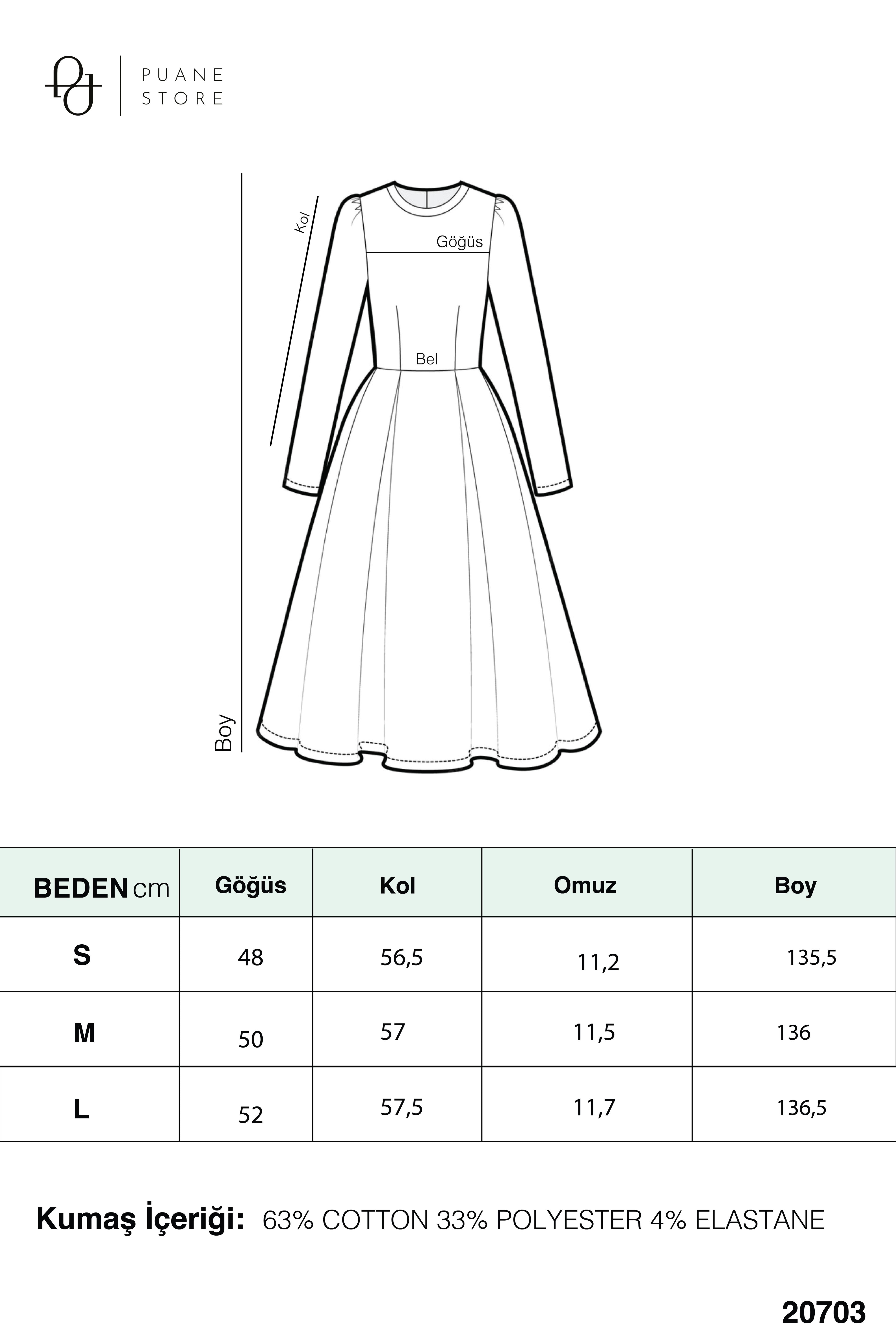 Kadın Yakası Pile Detaylı Kuşaklı Elbise - 20703ELB