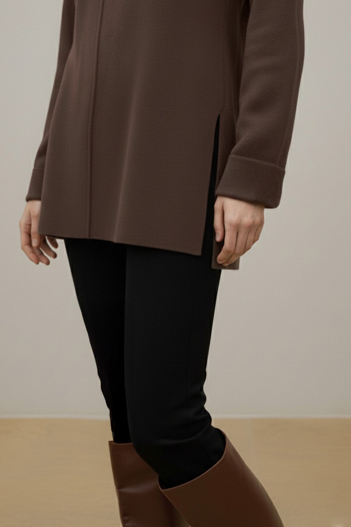 Kadın Kuşaklı Minimal Örme Tunik – 20725TBLZ