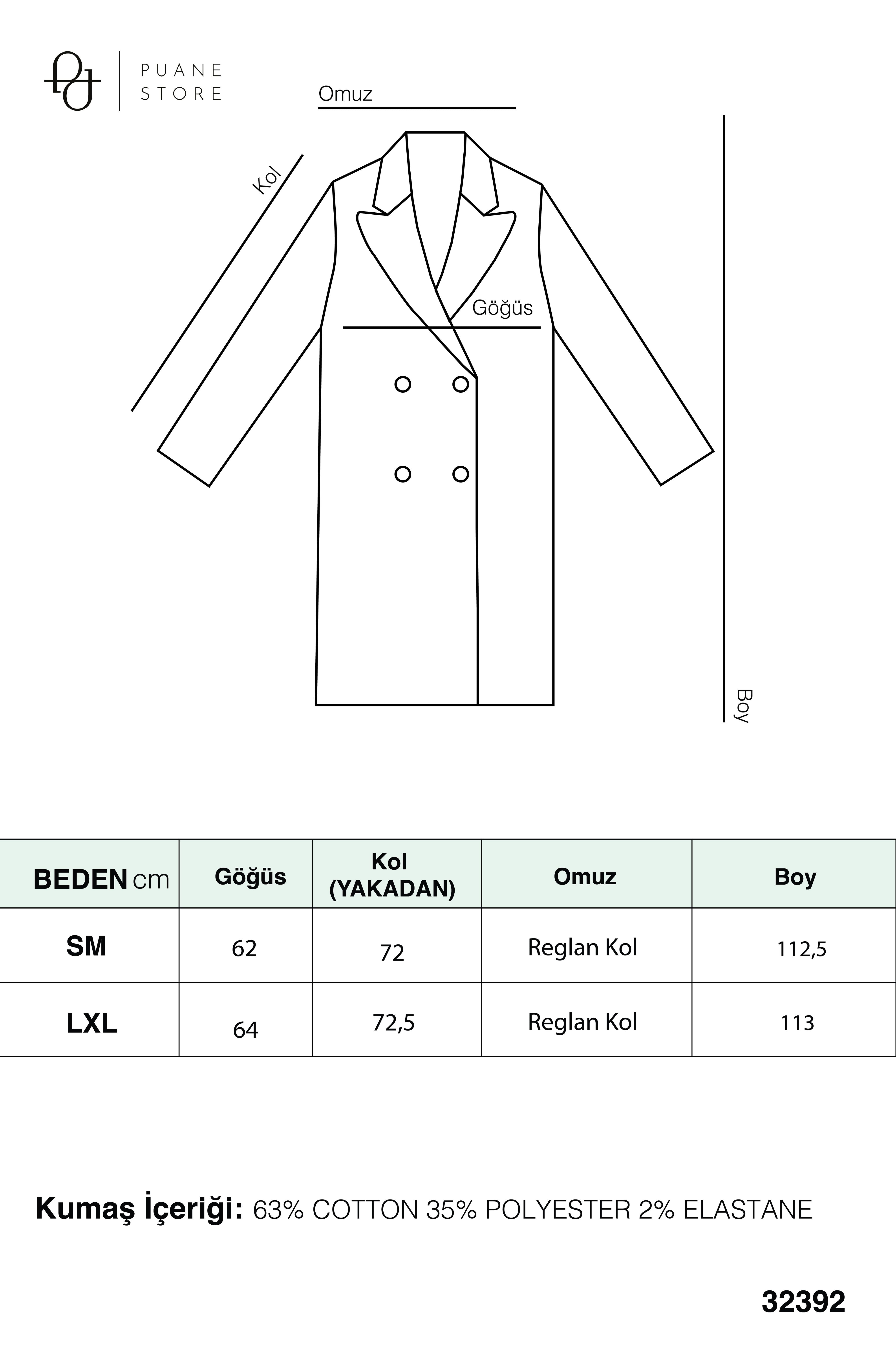 Женский Клетка Подробно Деним Тренч - 32392TRC