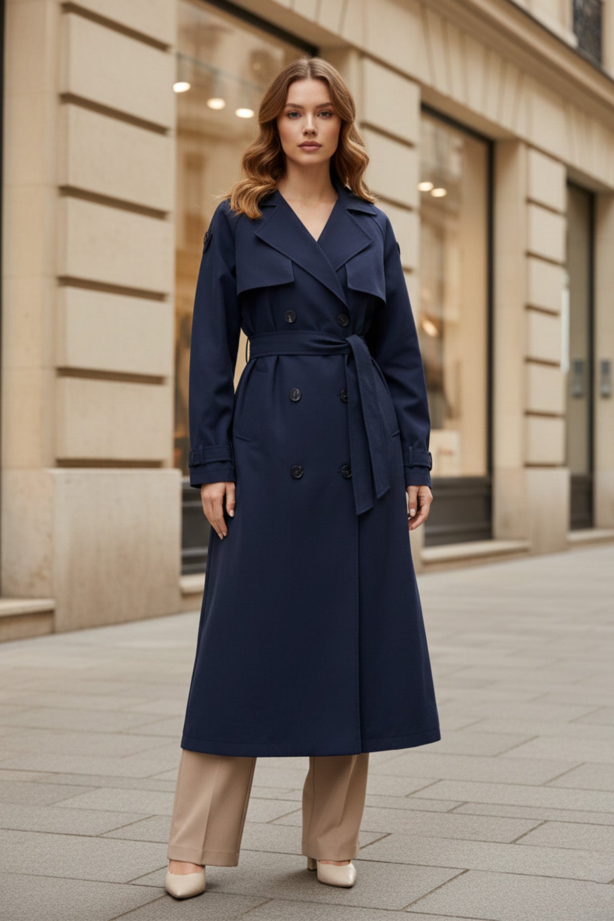 Kadın Kuşaklı Trench  -  32403TRÇ