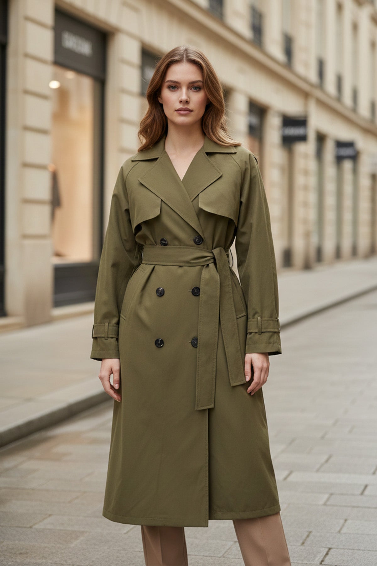 Kadın Kuşaklı Trench  -  32403TRÇ