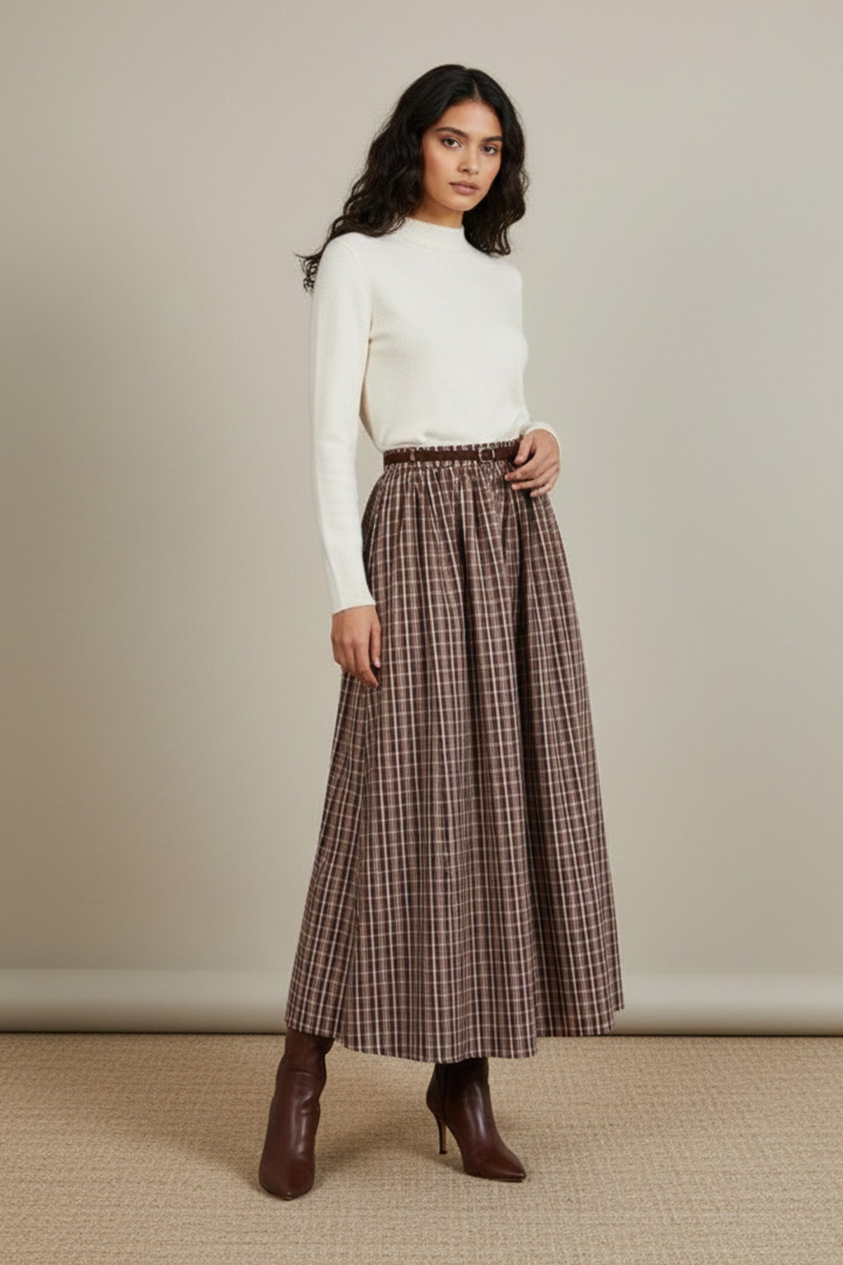 Kadın Ekose Etek  -  32418ETK