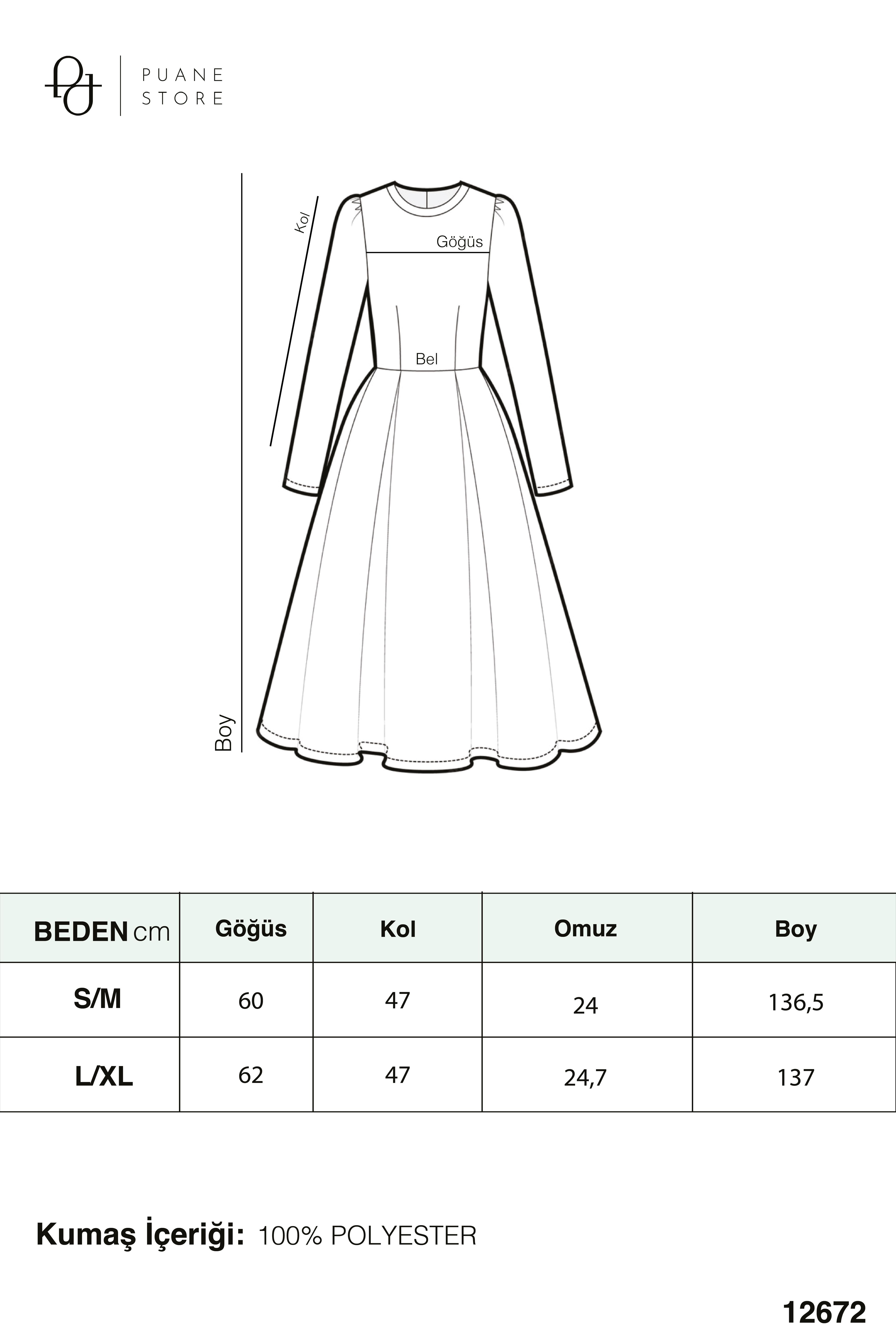 Kadın Basic Bel Detaylı Uzun Kollu Scuba  Elbise-12672ELB