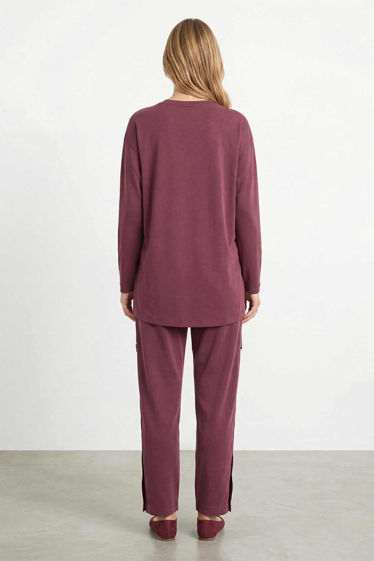 Kadın Bel Sıkma Detaylı Modal Takım – 14456TKS