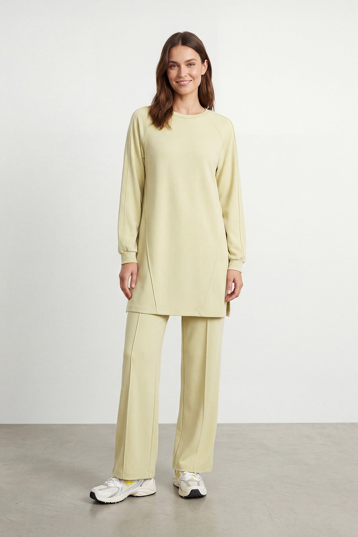 Kadın Uzun Tunik ve Pantolon İkili Takım – 14473TKS