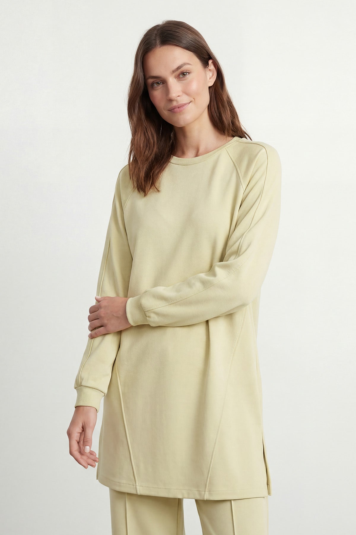 Kadın Uzun Tunik ve Pantolon İkili Takım – 14473TKS