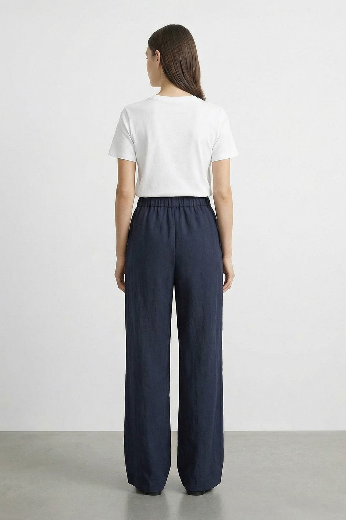 Kadın Beli Lastikli Bol Paça Pantolon - 18285PNT