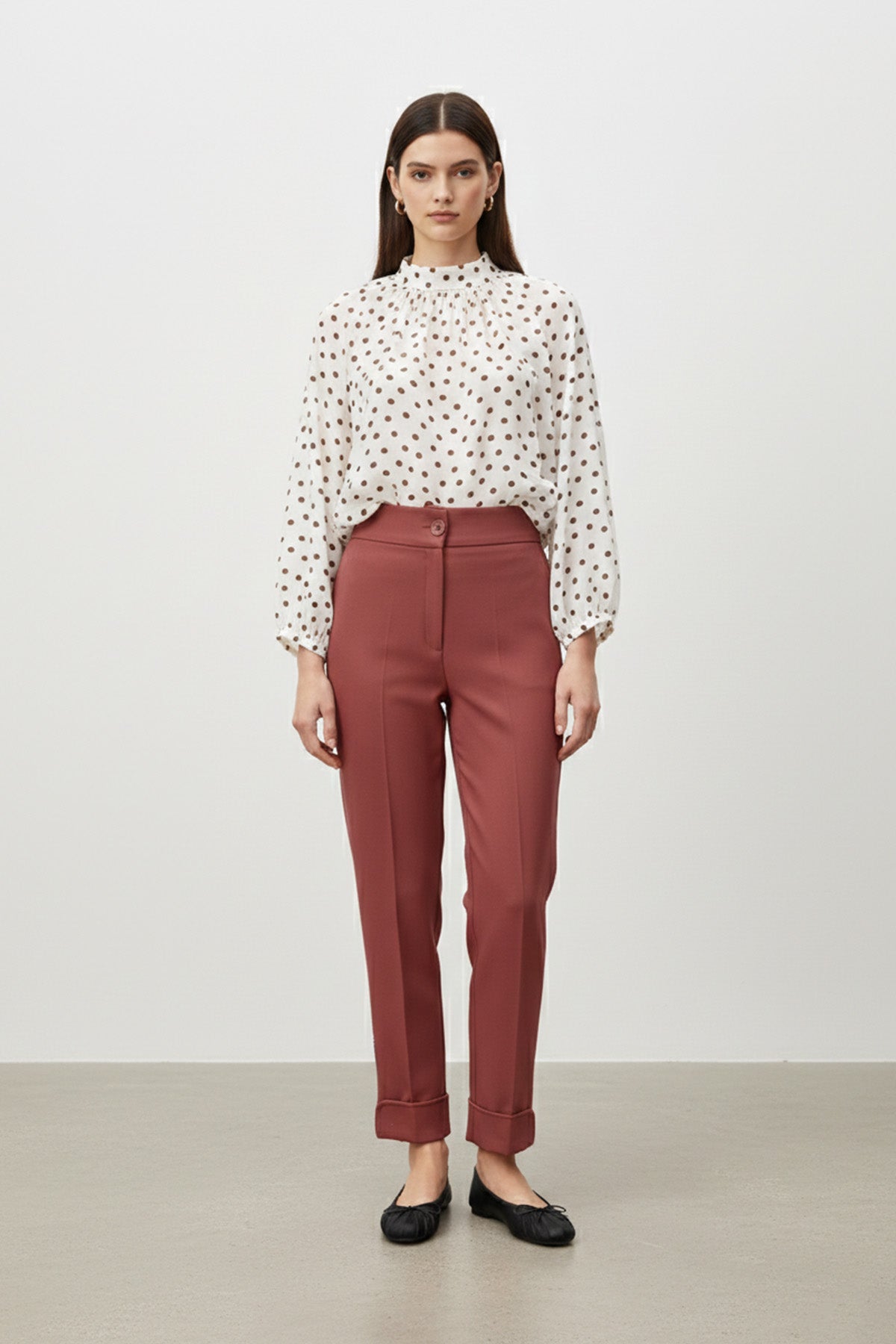 Kadın Paça Fermuar Detaylı Klasik Pantolon – 18294PNT