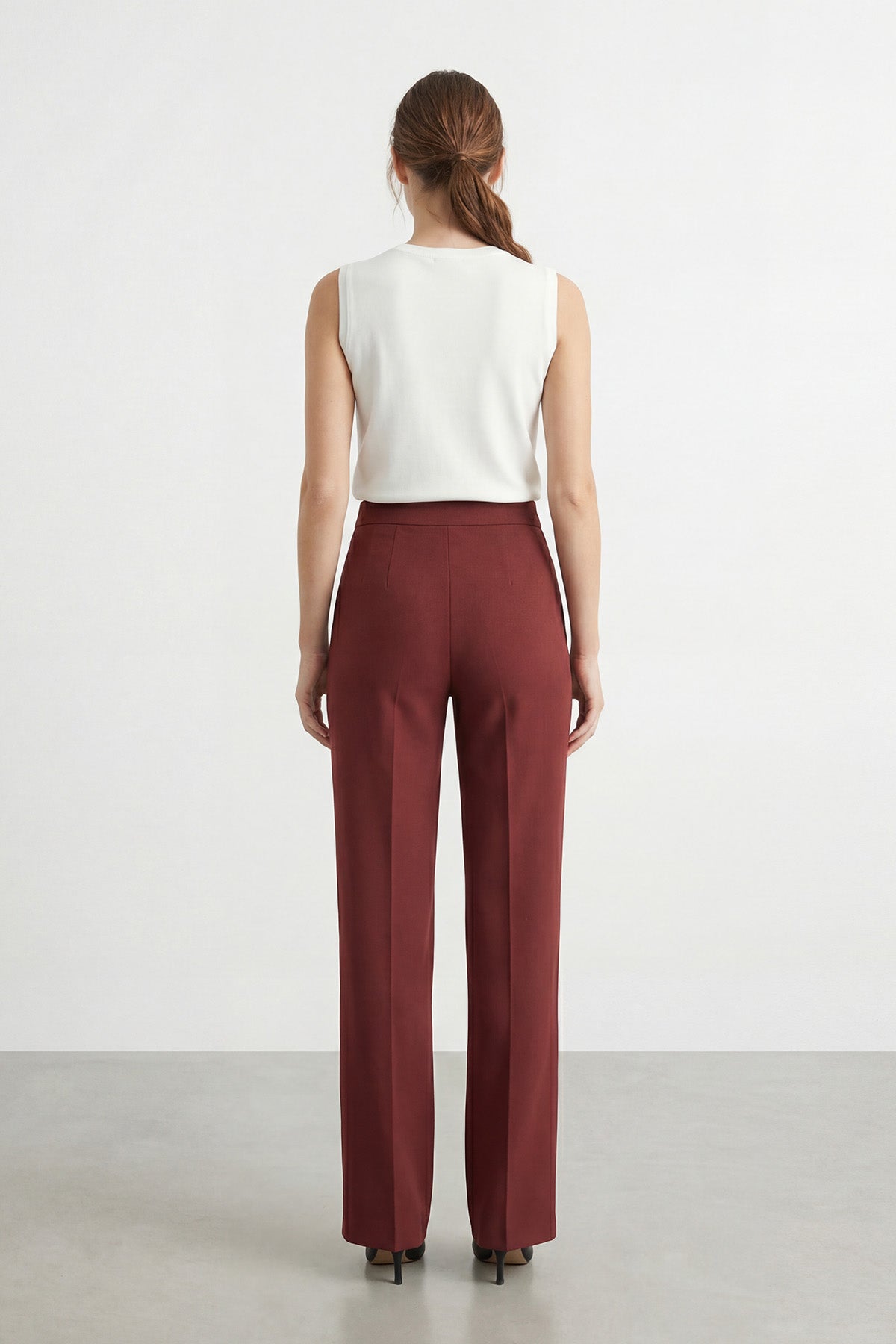 Kadın Yüksek Bel  Geniş Paça Pantolon – 18298PNT