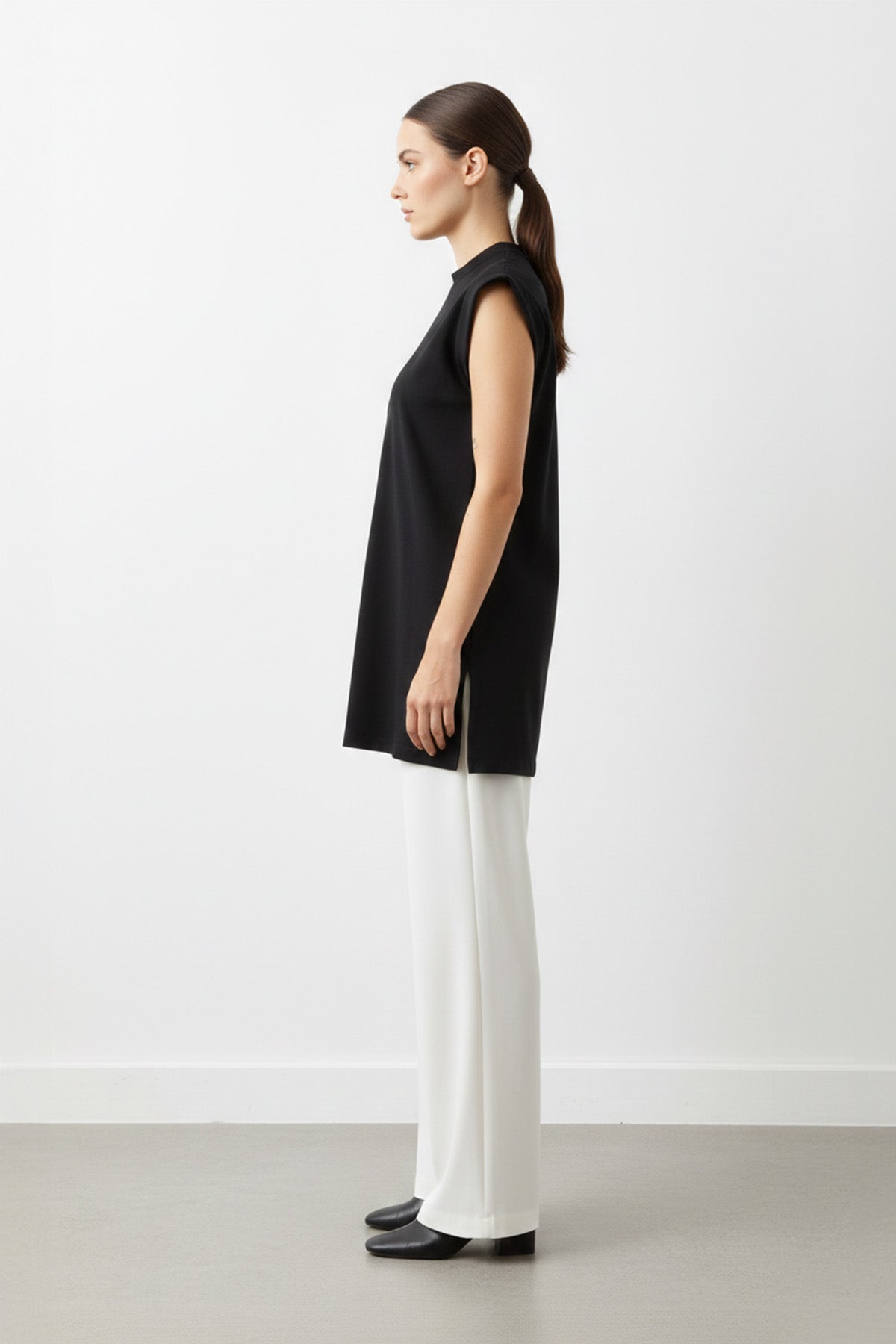 Minimal Kesim Oversize T-Shirt-40016