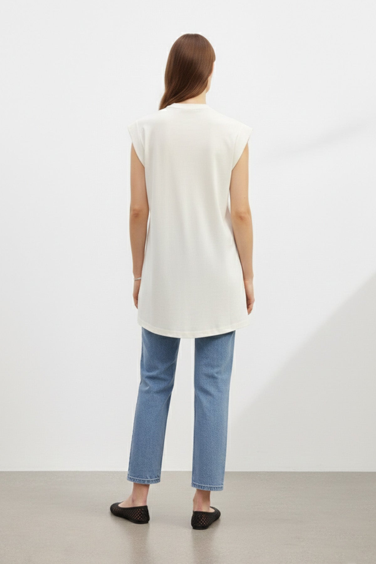 Minimal Kesim Oversize T-Shirt-40016