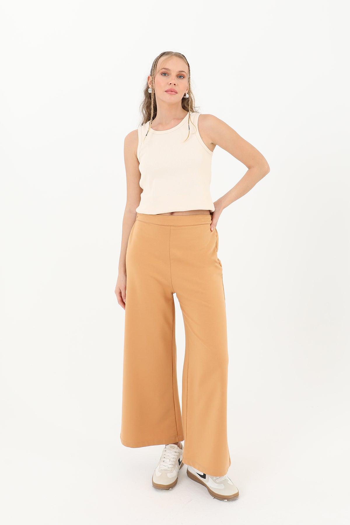 Kadın Geniş Paça Pantolon - 30007PNT