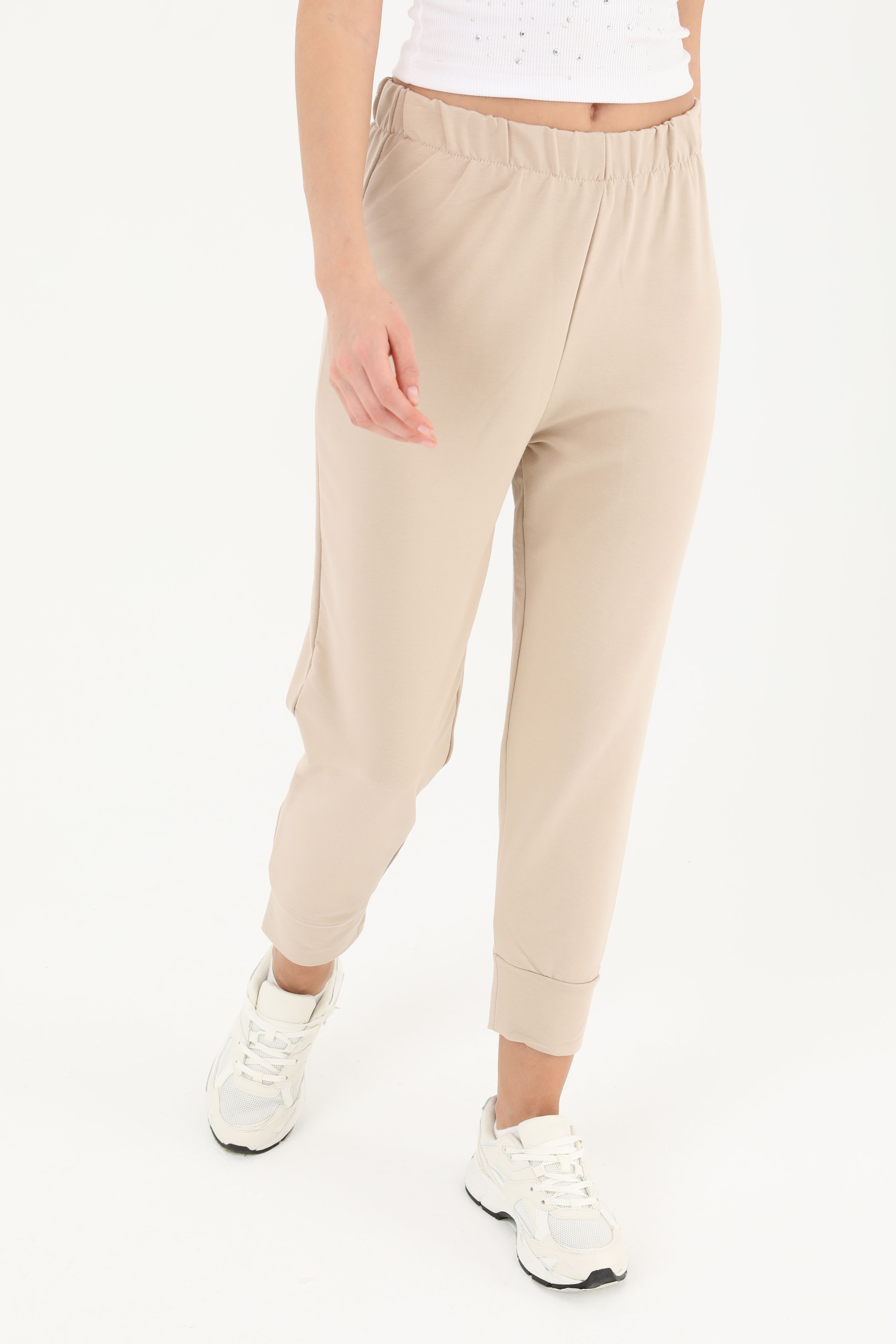 Kadın Ribana Detaylı Eşofman Altı - 30189PNT