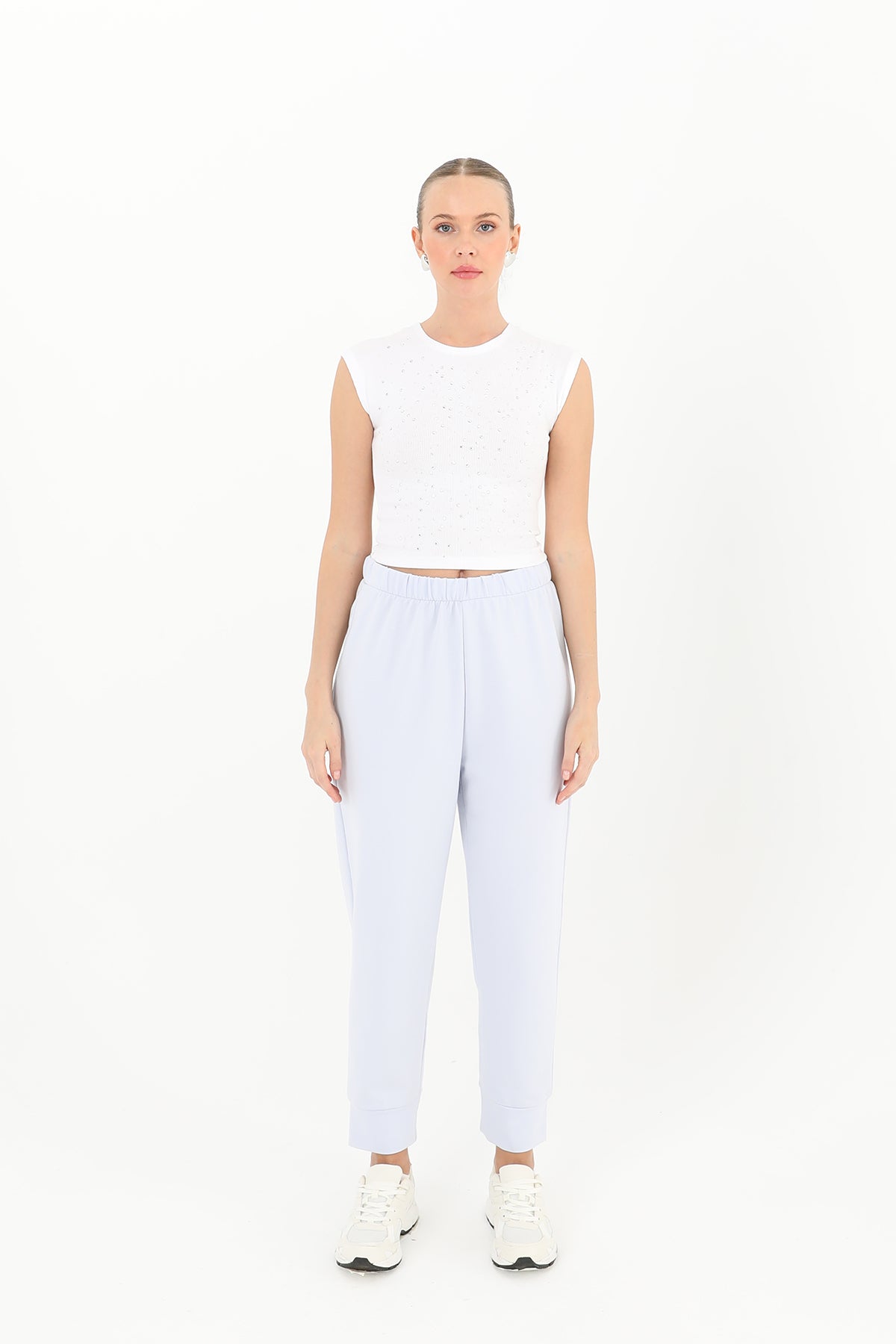 Kadın Ribana Detaylı Eşofman Altı - 30189PNT