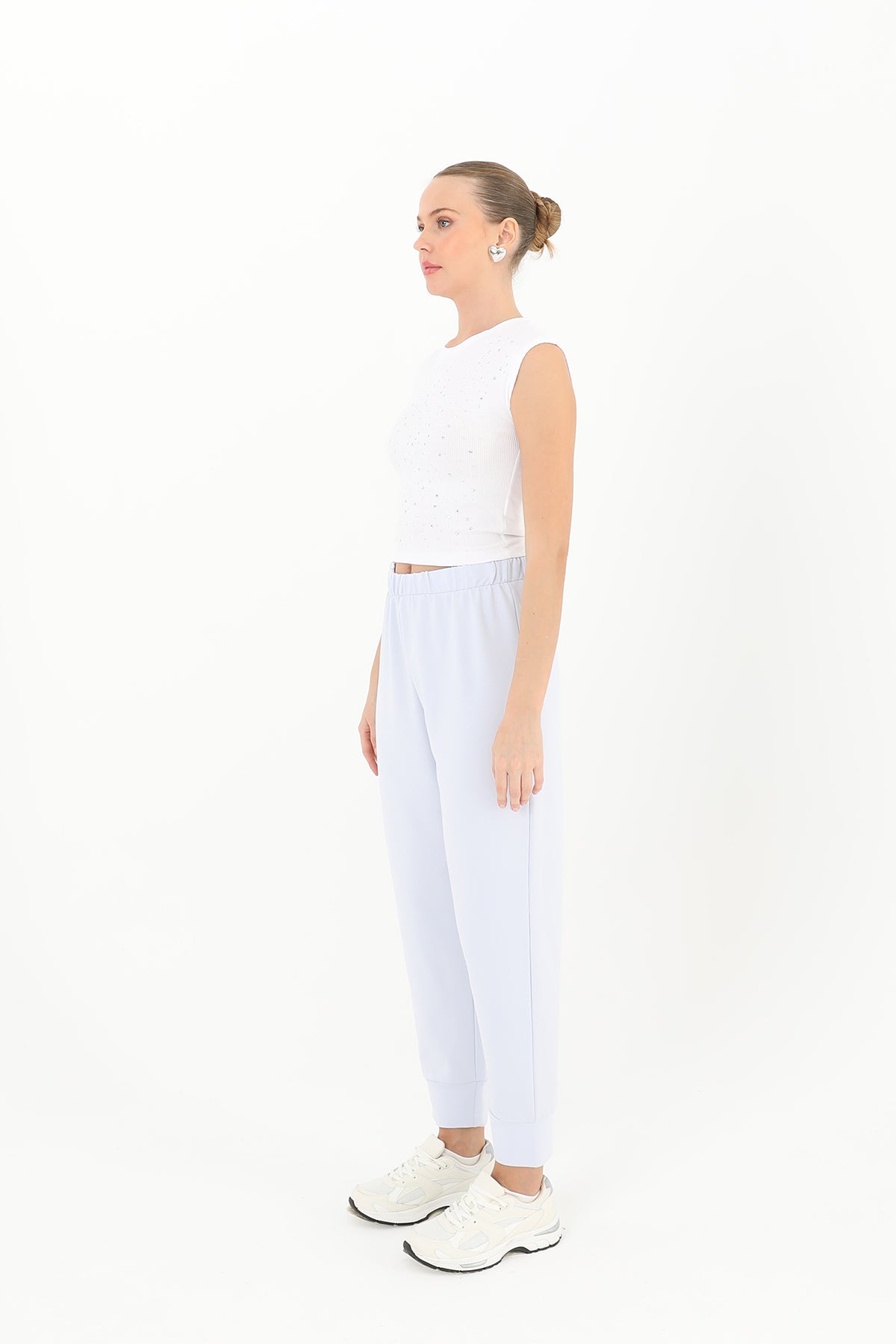 Kadın Ribana Detaylı Eşofman Altı - 30189PNT