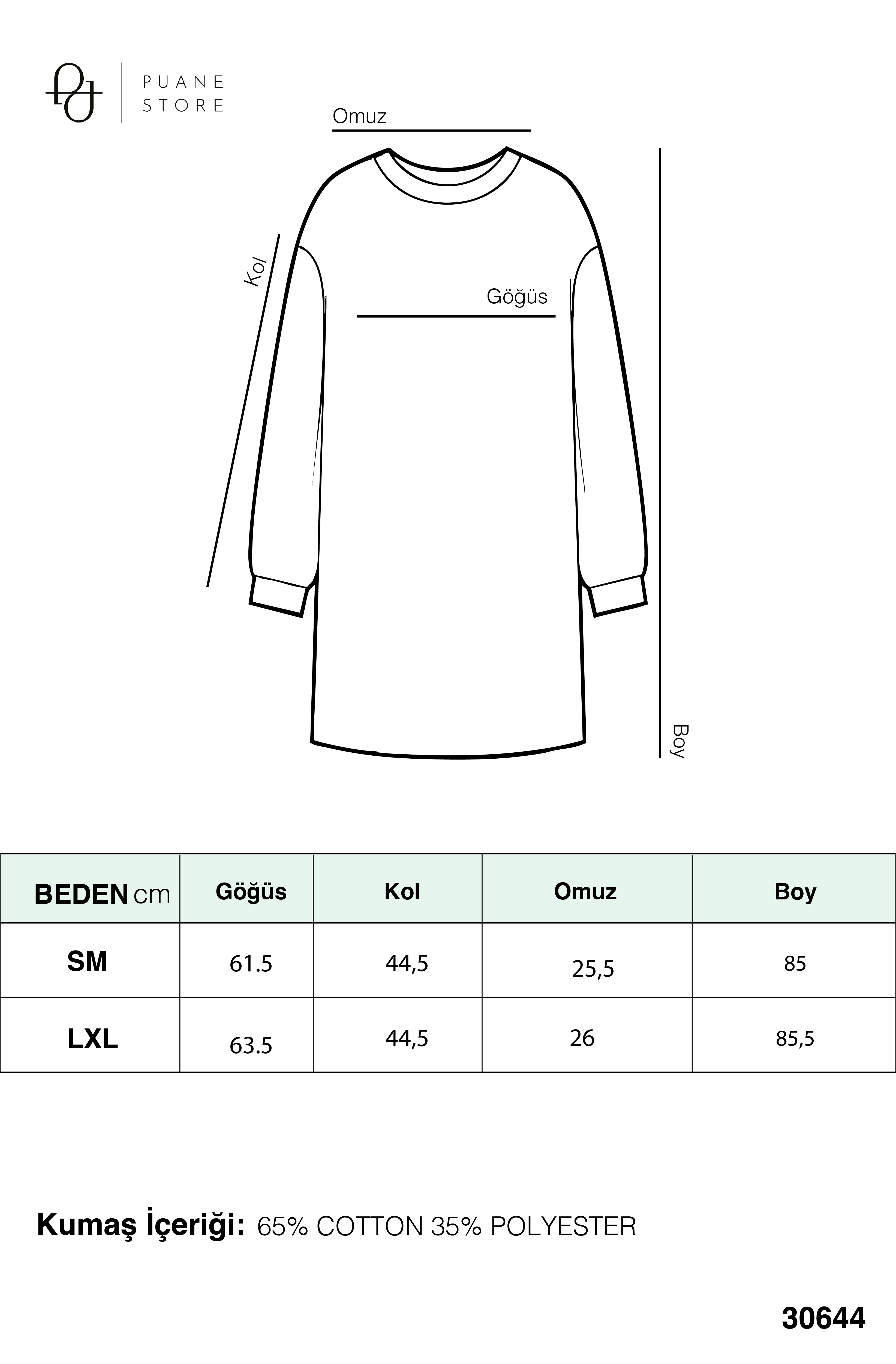Женский Базовая туника - 30644TUN