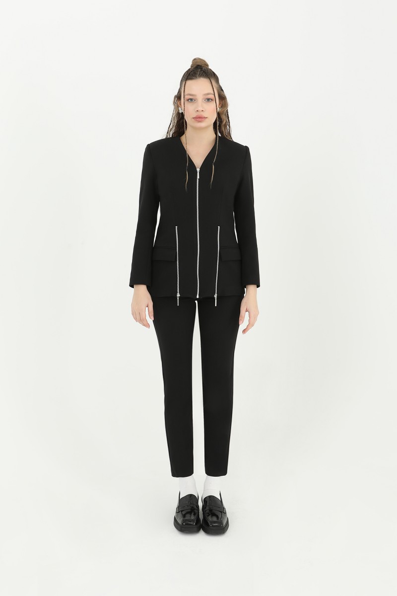 Kadın V Yaka Blazer Ceket - 31608CKT Kadın V Yaka Blazer Ceket - 31608CKT