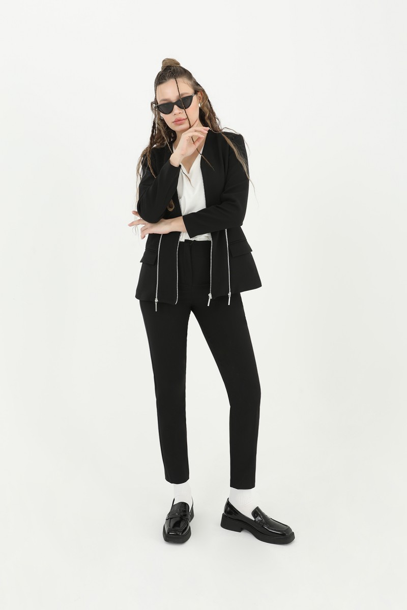 Kadın V Yaka Blazer Ceket - 31608CKT Kadın V Yaka Blazer Ceket - 31608CKT
