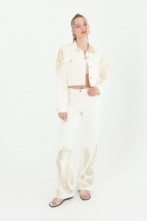 Kadın Varaklı Pantolon -24S-31798PNT